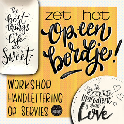 Workshop Handlettering op servies: Zet het op een bordje!