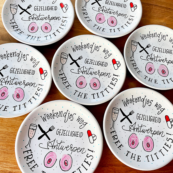 Workshop Handlettering op servies: Zet het op een bordje! - Foto