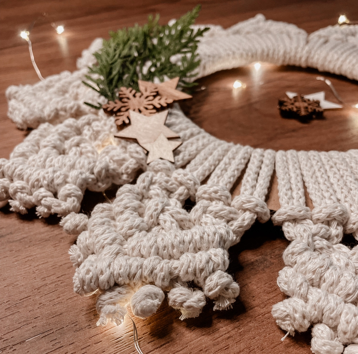 DIY Macramé Kerstkrans - Foto