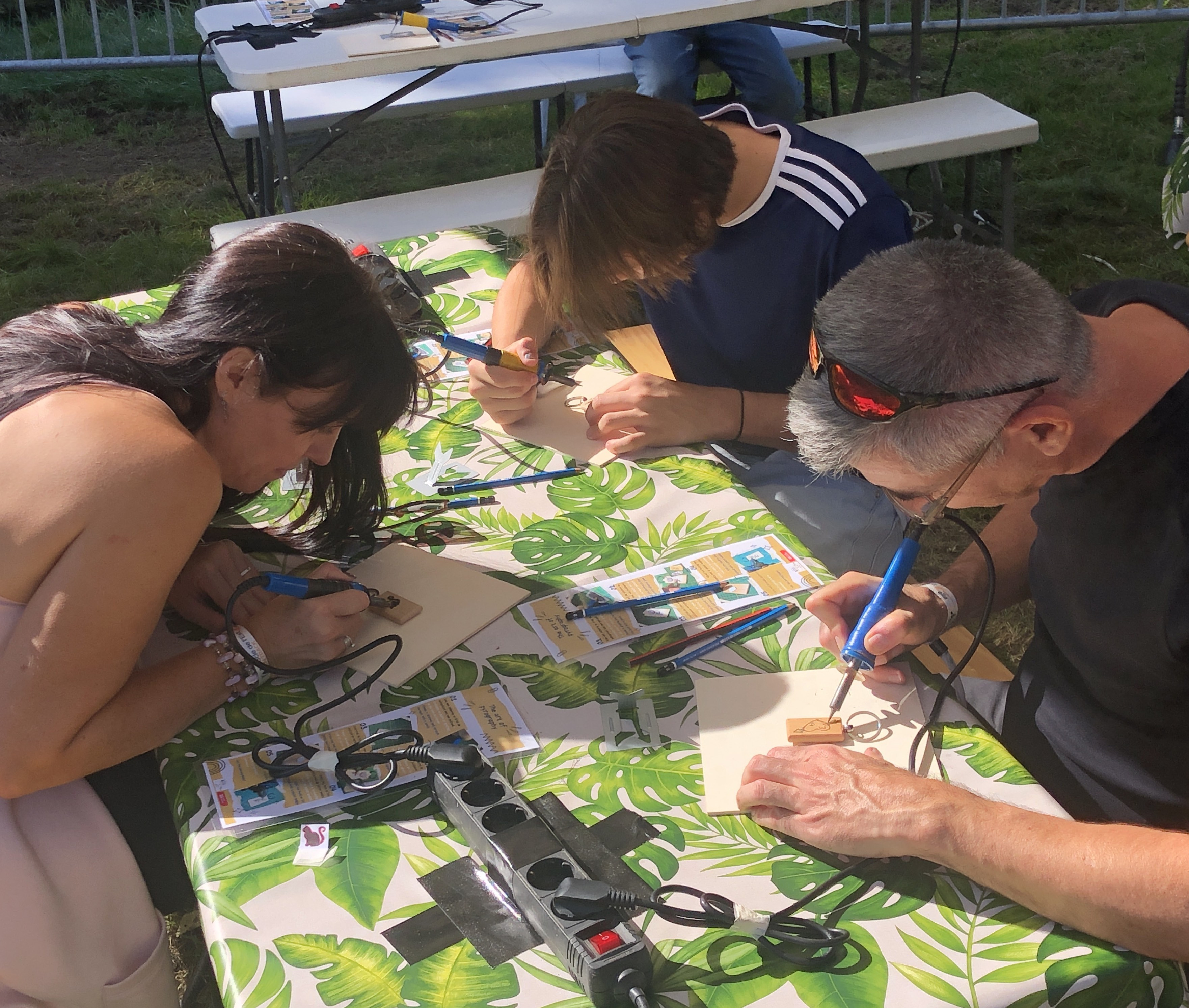 Inloopworkshop pyrografie voor evenementen - Foto