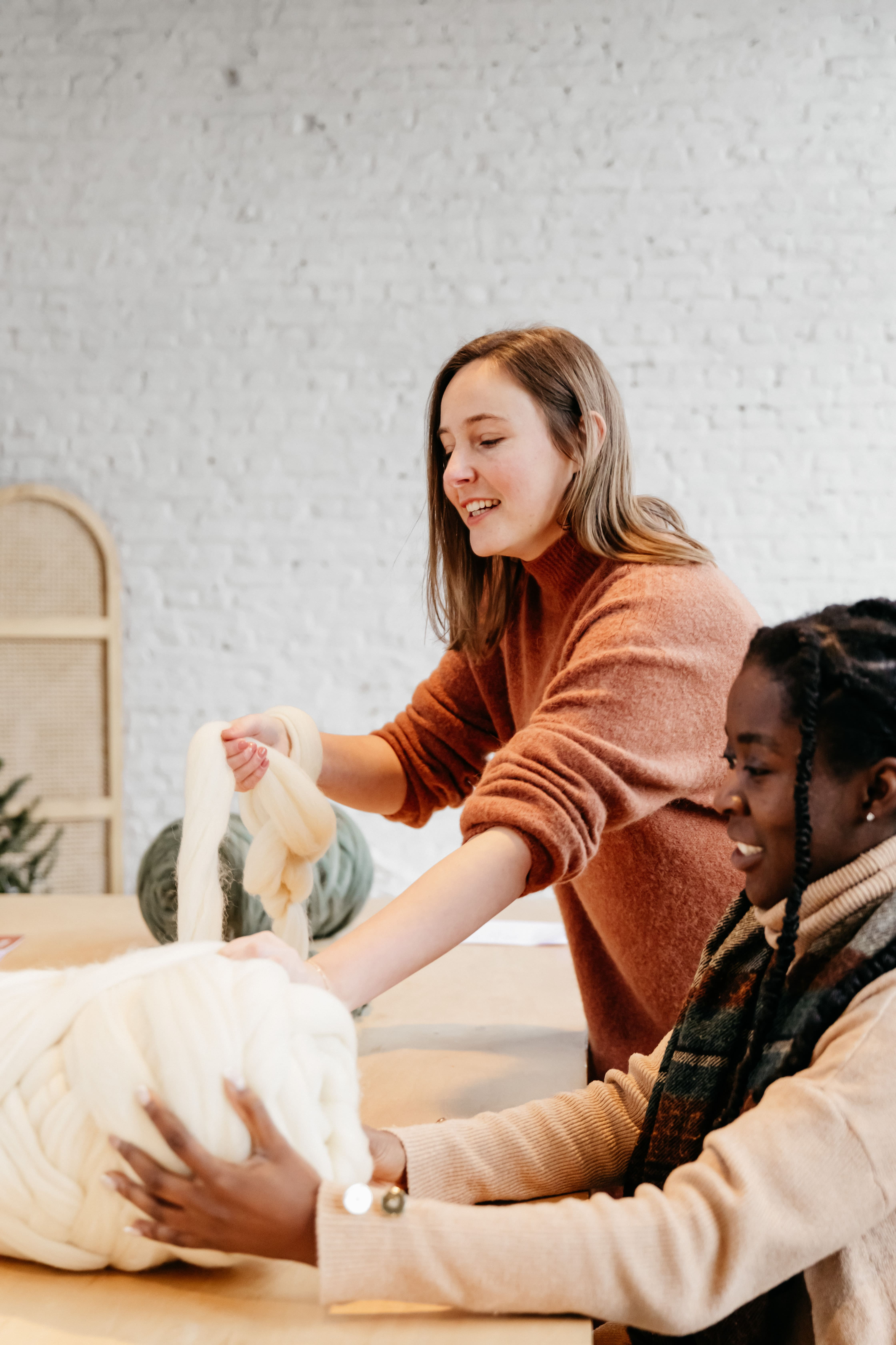 XXL deken van merinowol: armbreien (DIY pakket) - Foto