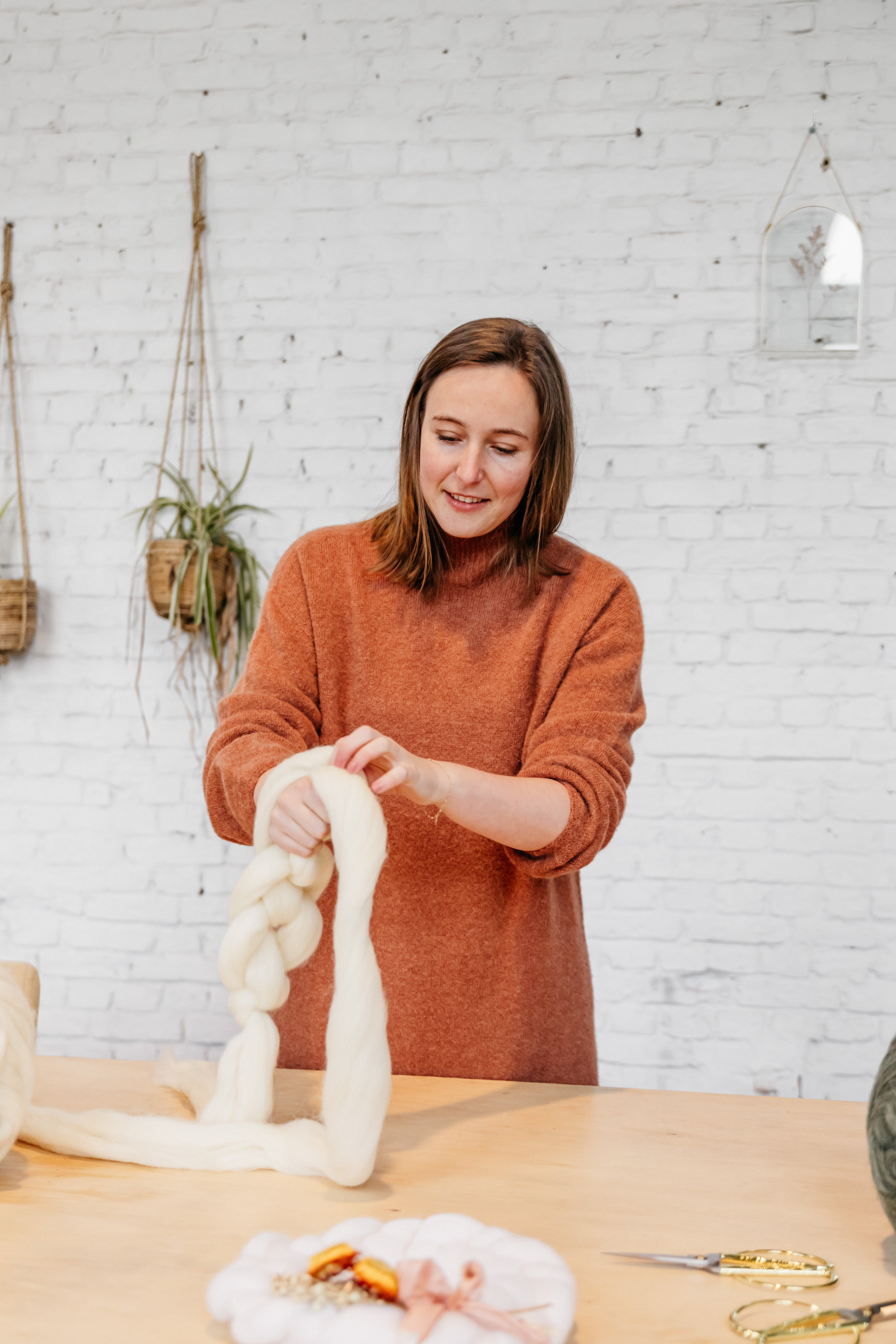 XXL deken van merinowol: armbreien (DIY pakket) - Foto