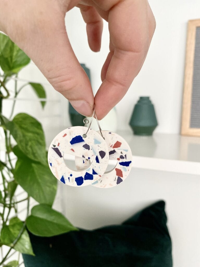 DIY KIY Tterrazzo oorbellen - Foto