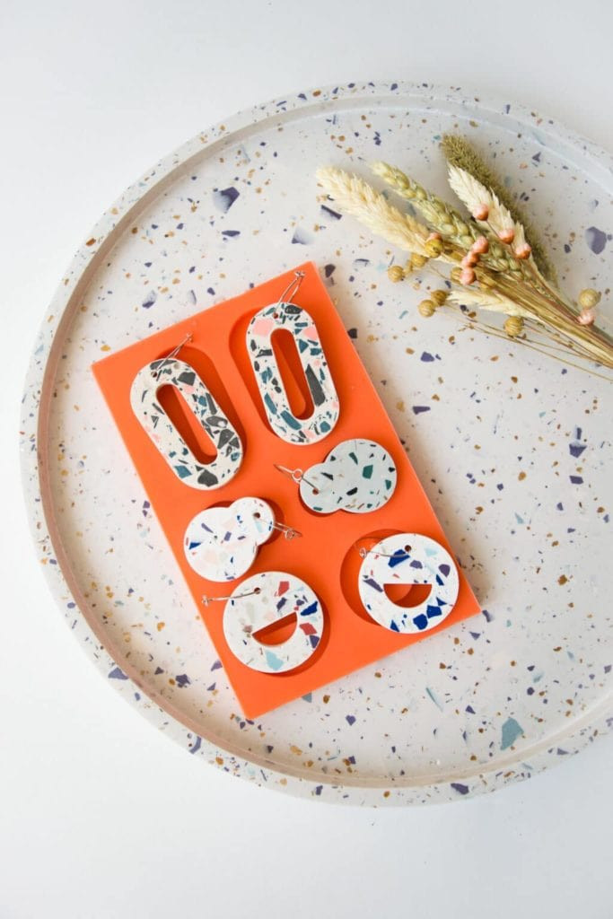 DIY KIY Tterrazzo oorbellen - Foto