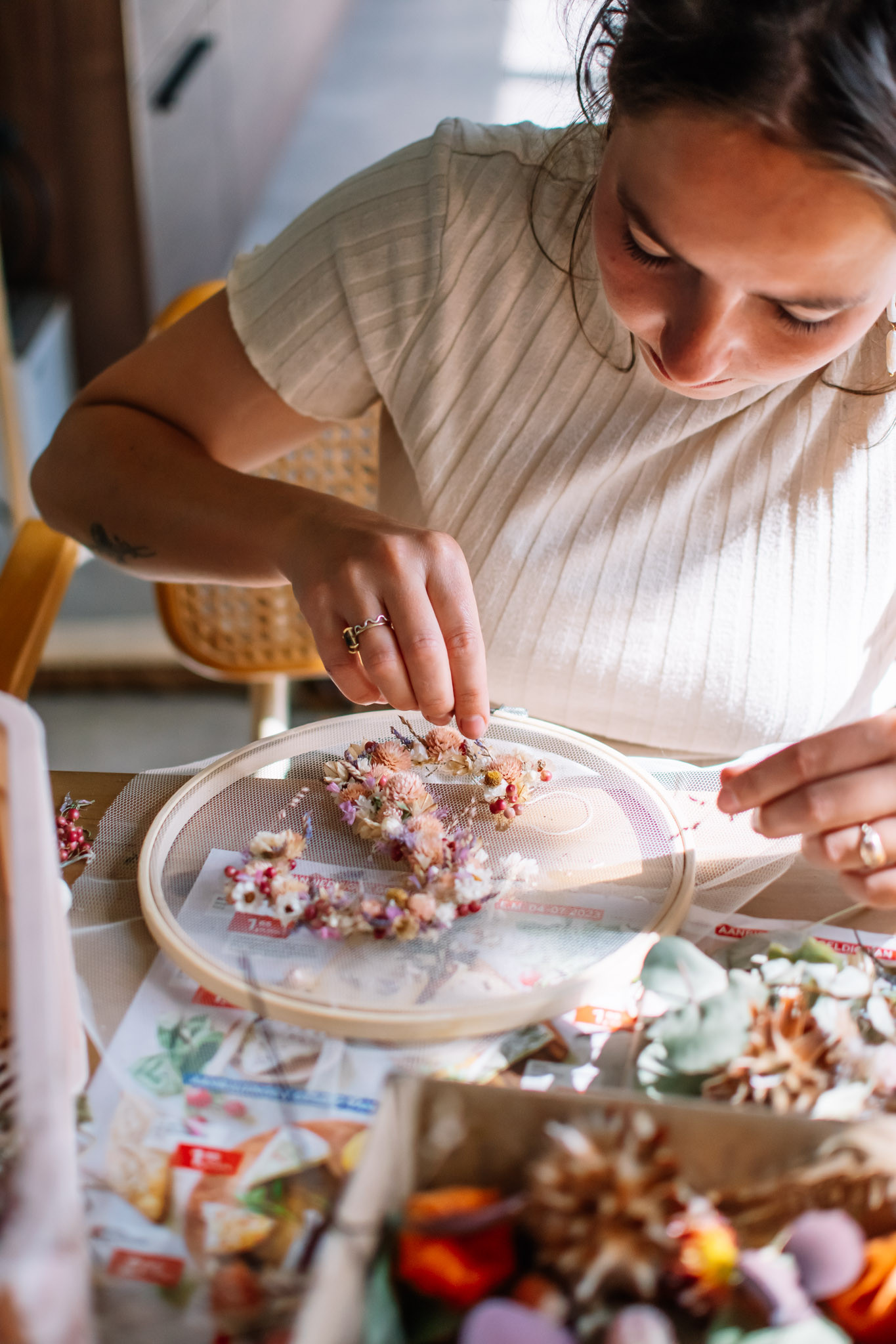 Dry Flower Embroidery Hoop 🌸 Workshop Box - Foto