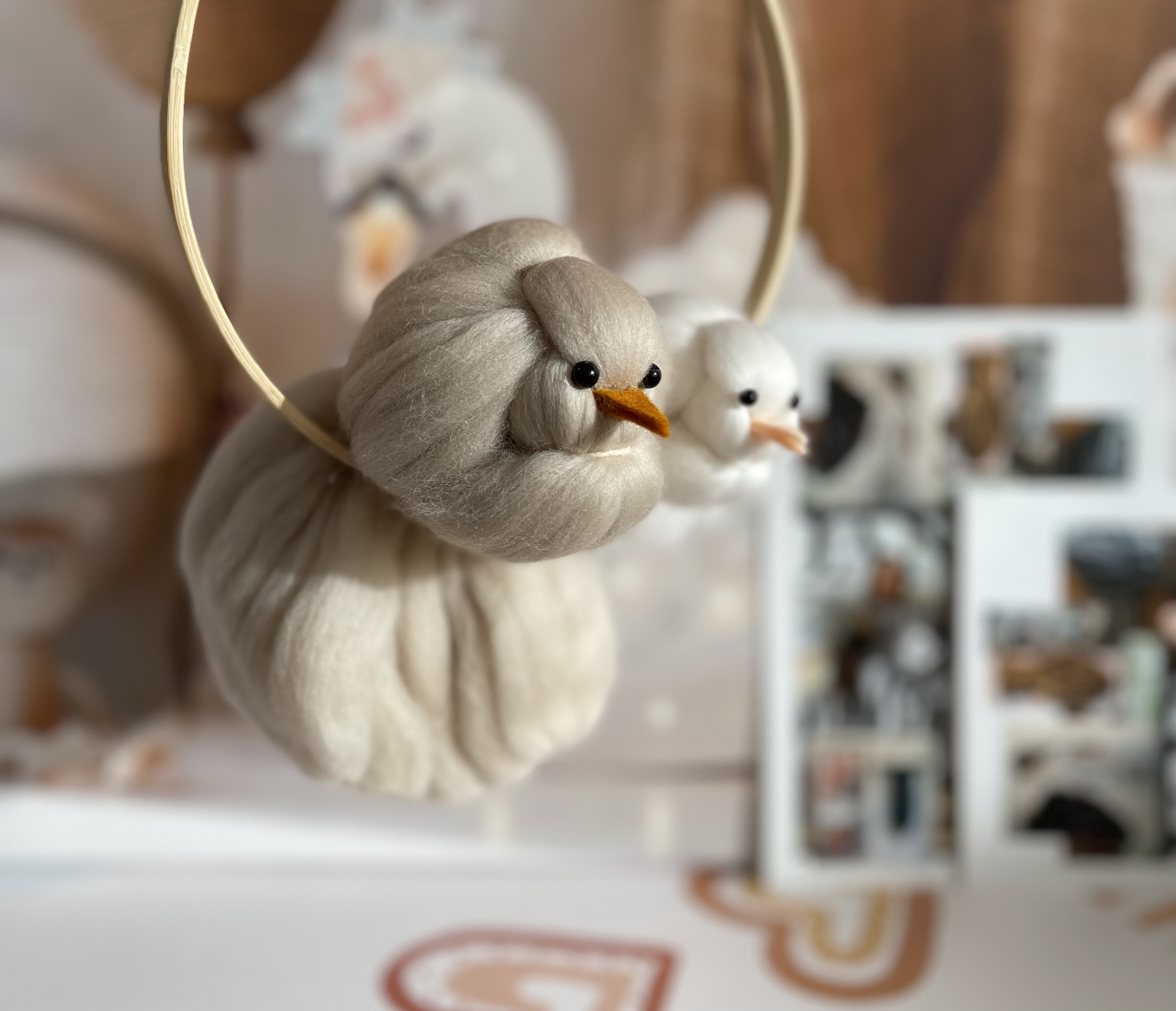 Workshop Duifje van merinowol - Foto