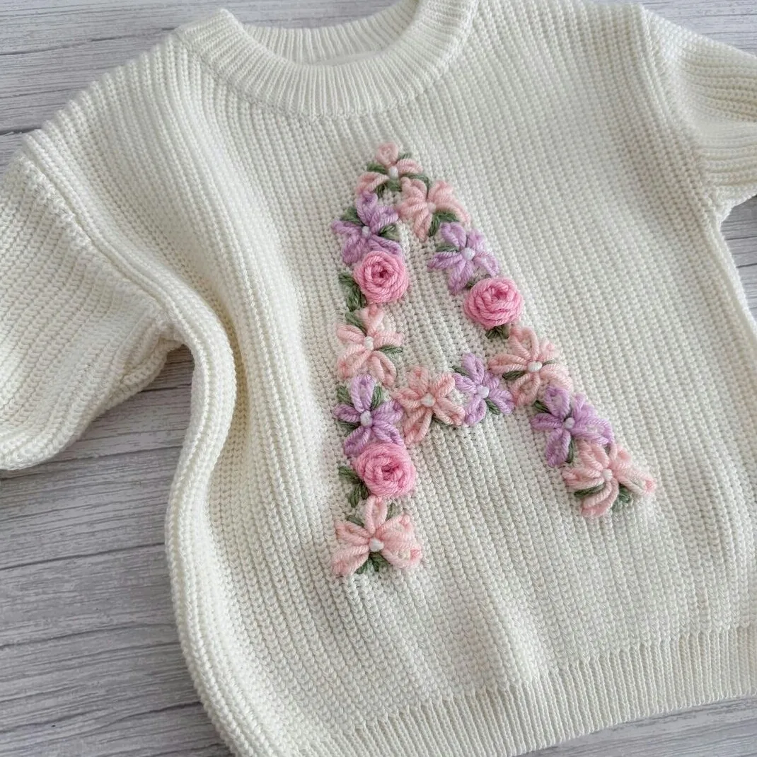 florale trui borduren - DIY kit