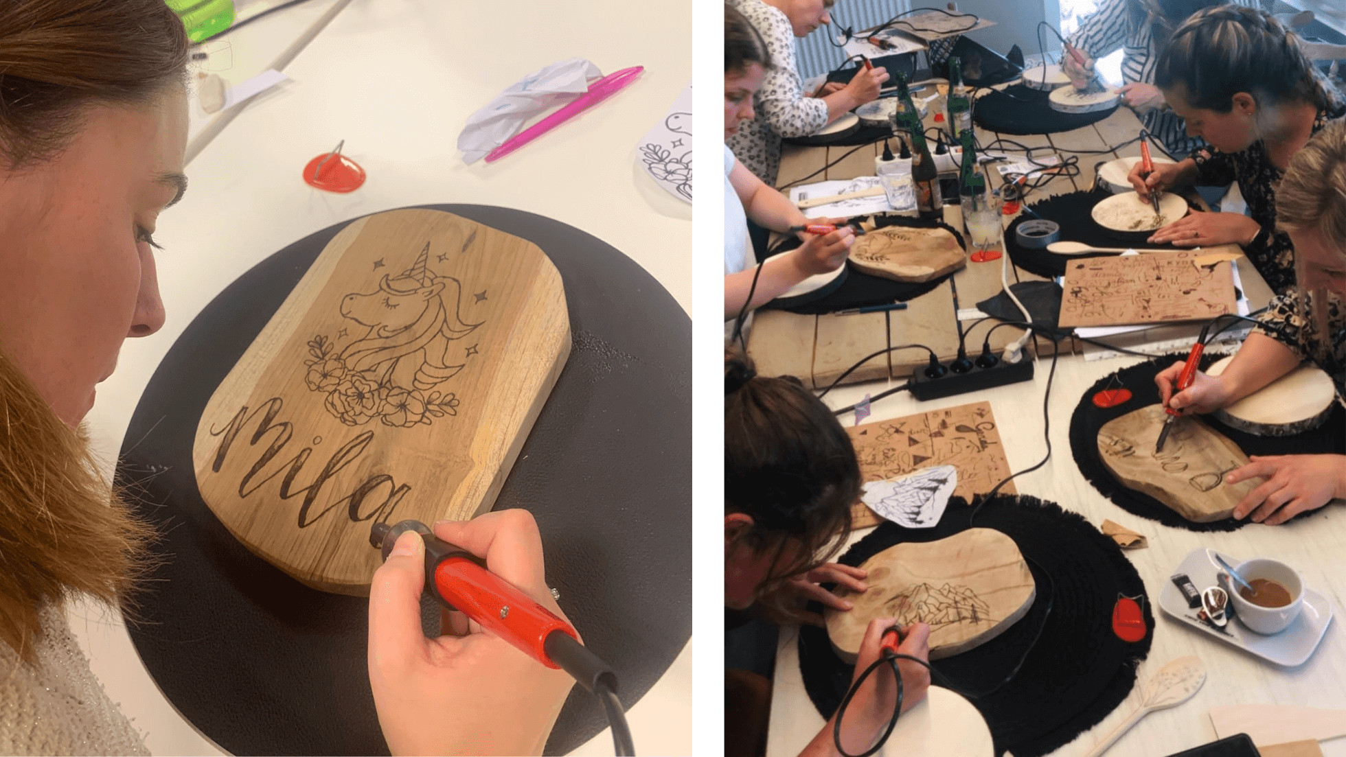 Pyrografie voor groepen (houtbranden) - Foto