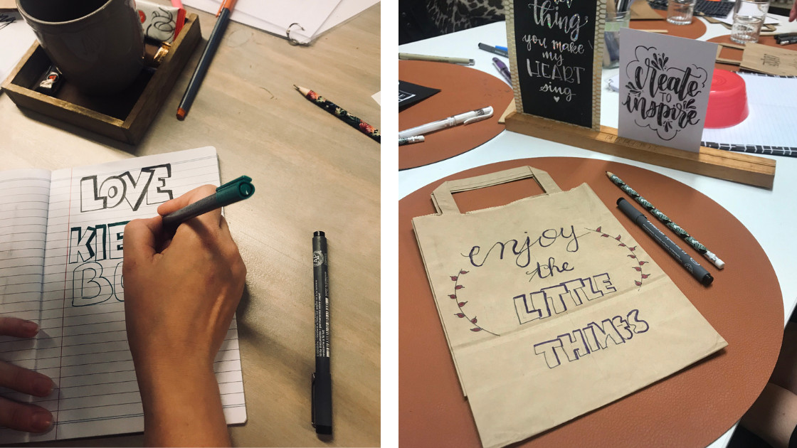 Workshop Handletteren voor groepen - Foto