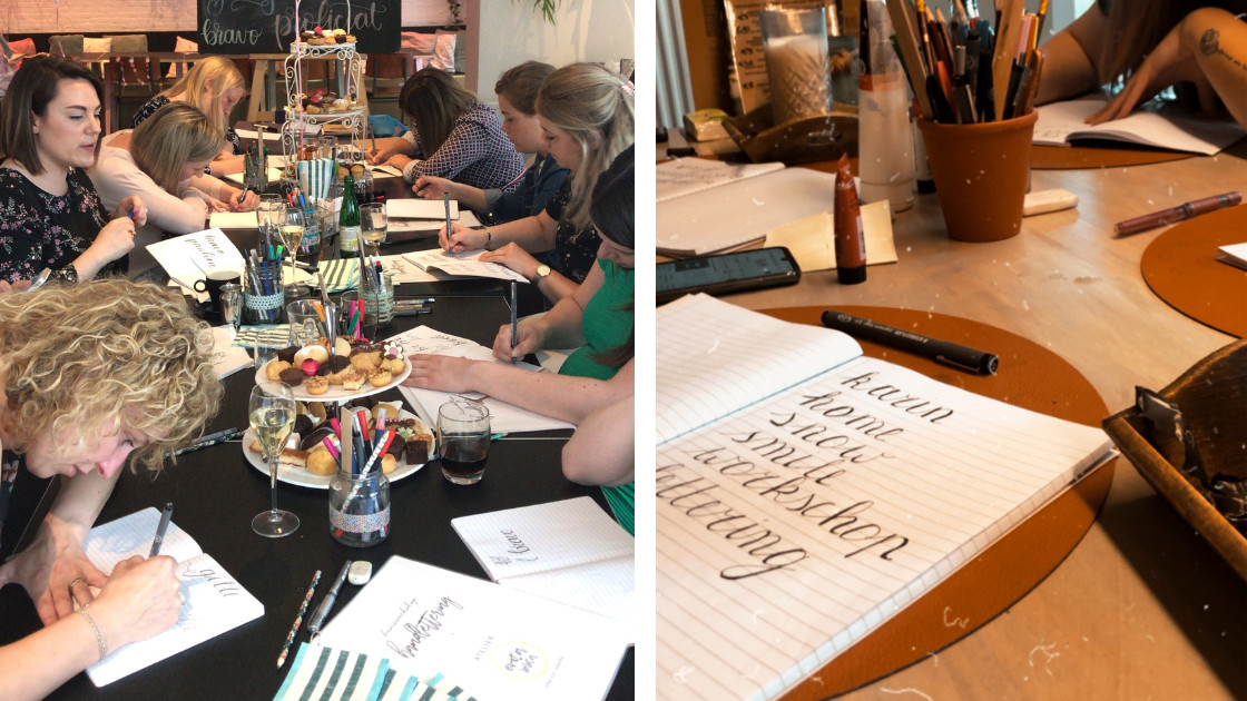 Workshop Handletteren voor groepen - Foto