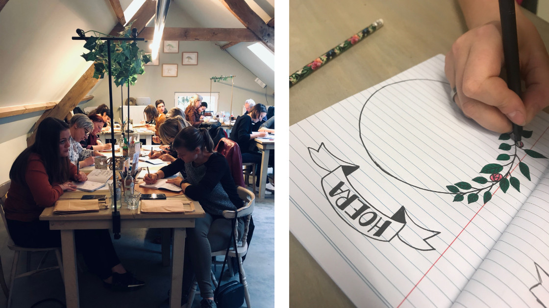 Workshop Handletteren voor groepen - Foto