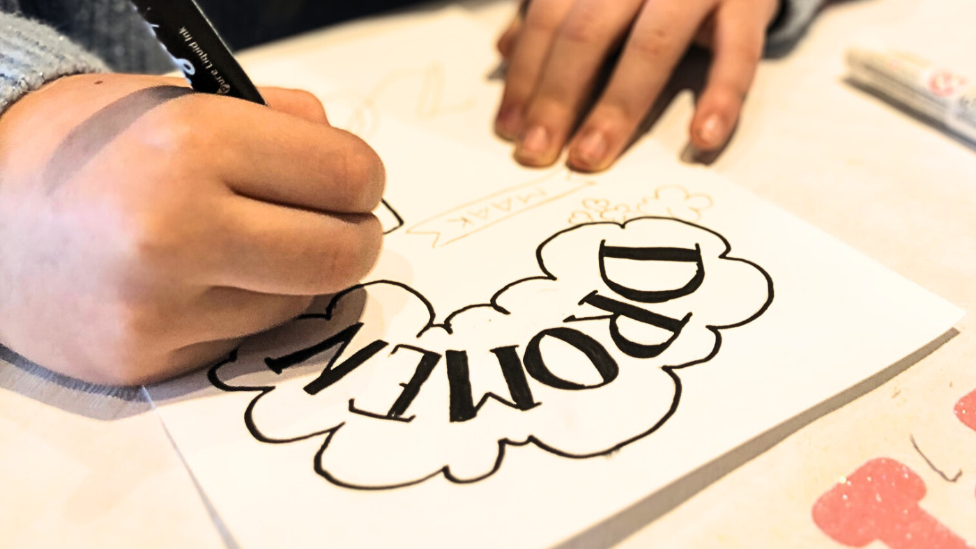 Handletter-party voor kinderen ♥ workshop - Foto