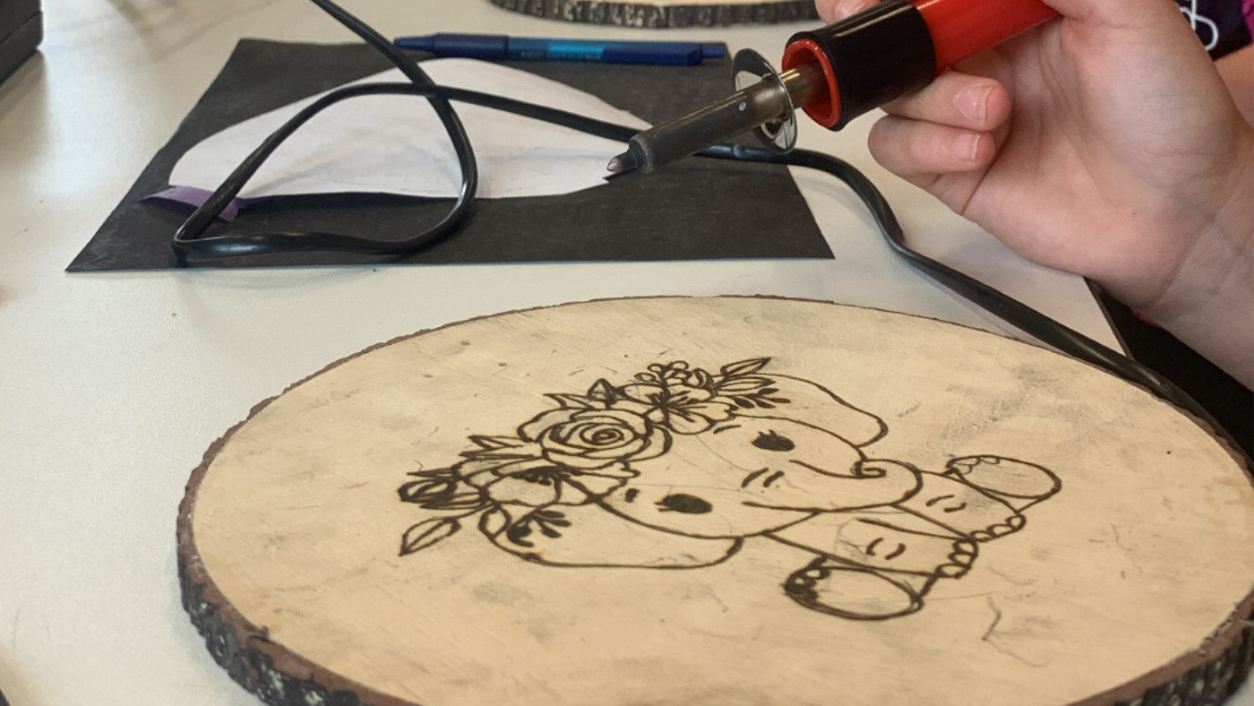 Pyrografie-party voor kinderen ♥ workshop - Foto