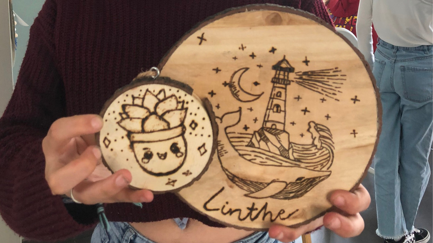 Pyrografie-party voor kinderen ♥ workshop - Foto