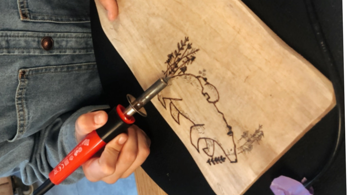 Pyrografie-party voor kinderen ♥ workshop - Foto