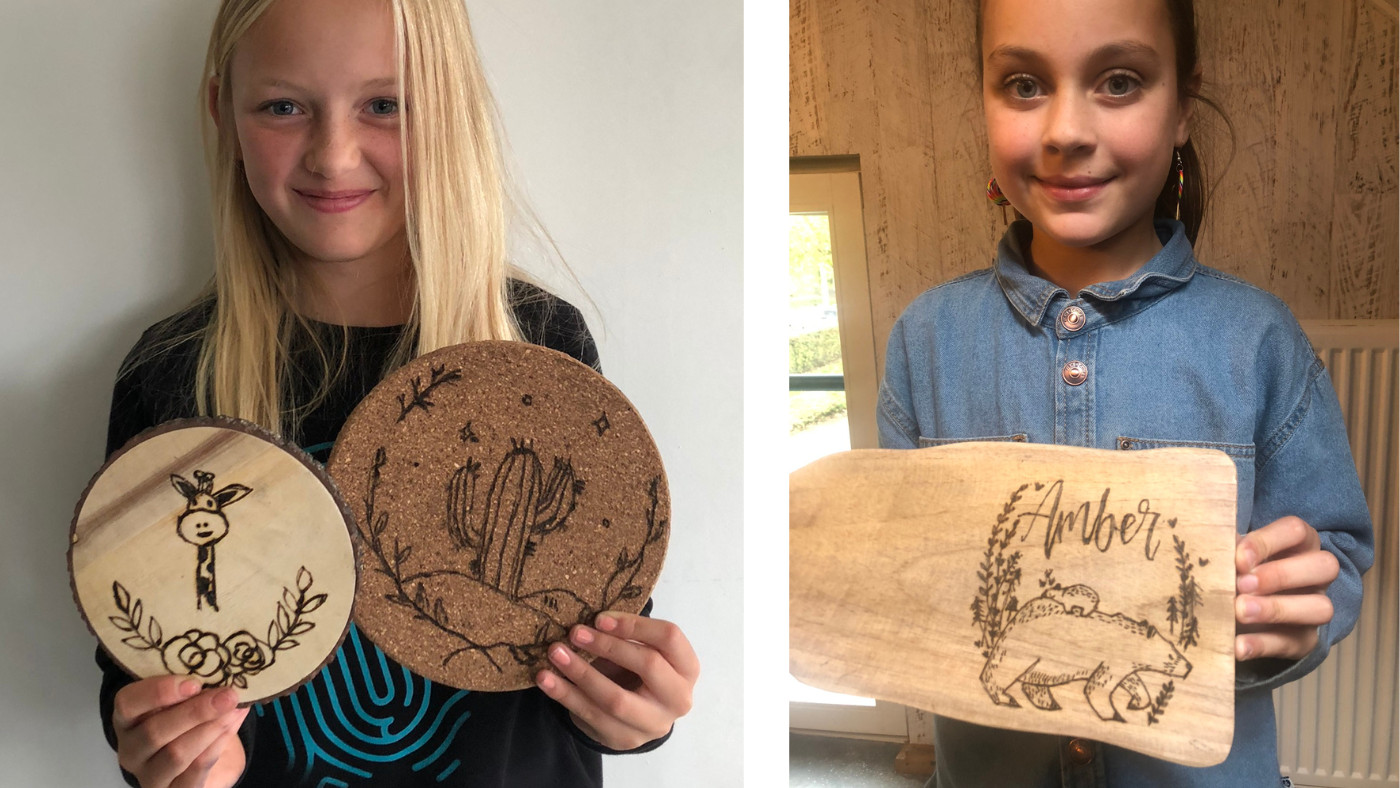 Pyrografie-party voor kinderen ♥ workshop - Foto
