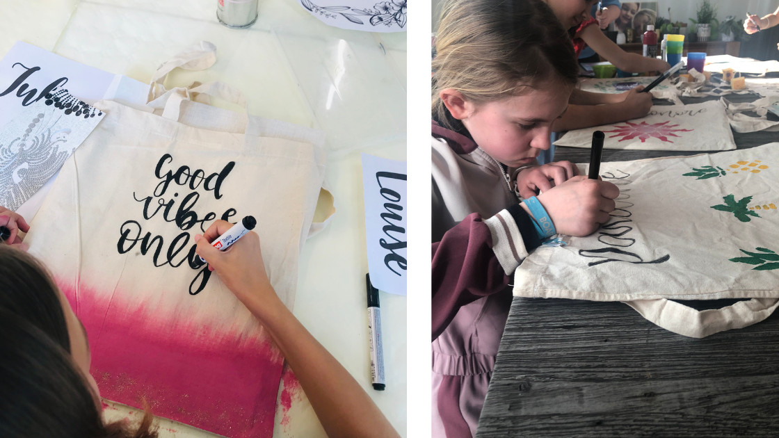 Totebag-party voor kinderen ♥ workshop - Foto