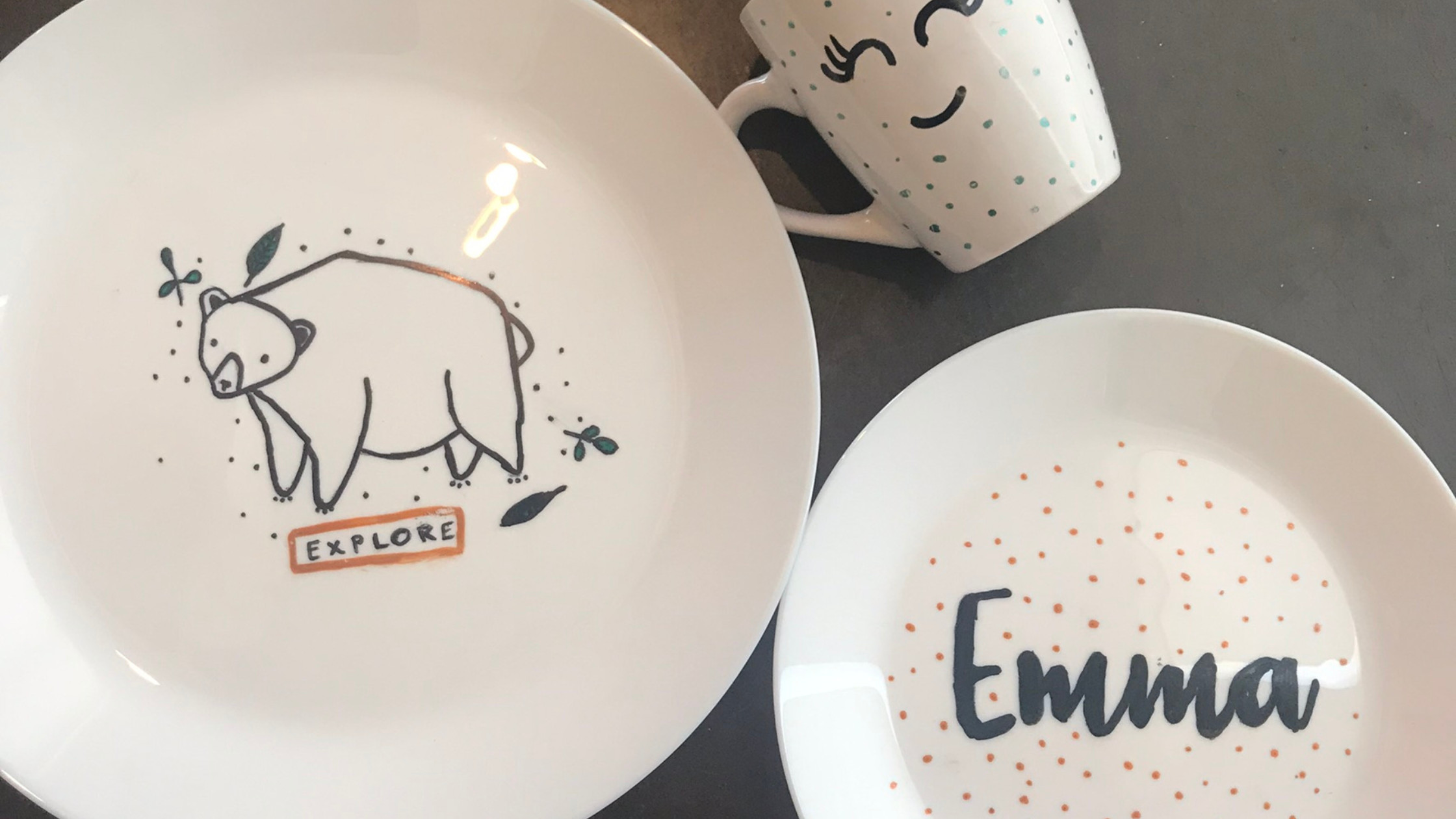 Porselein-party voor kinderen ♥ Workshop - Foto