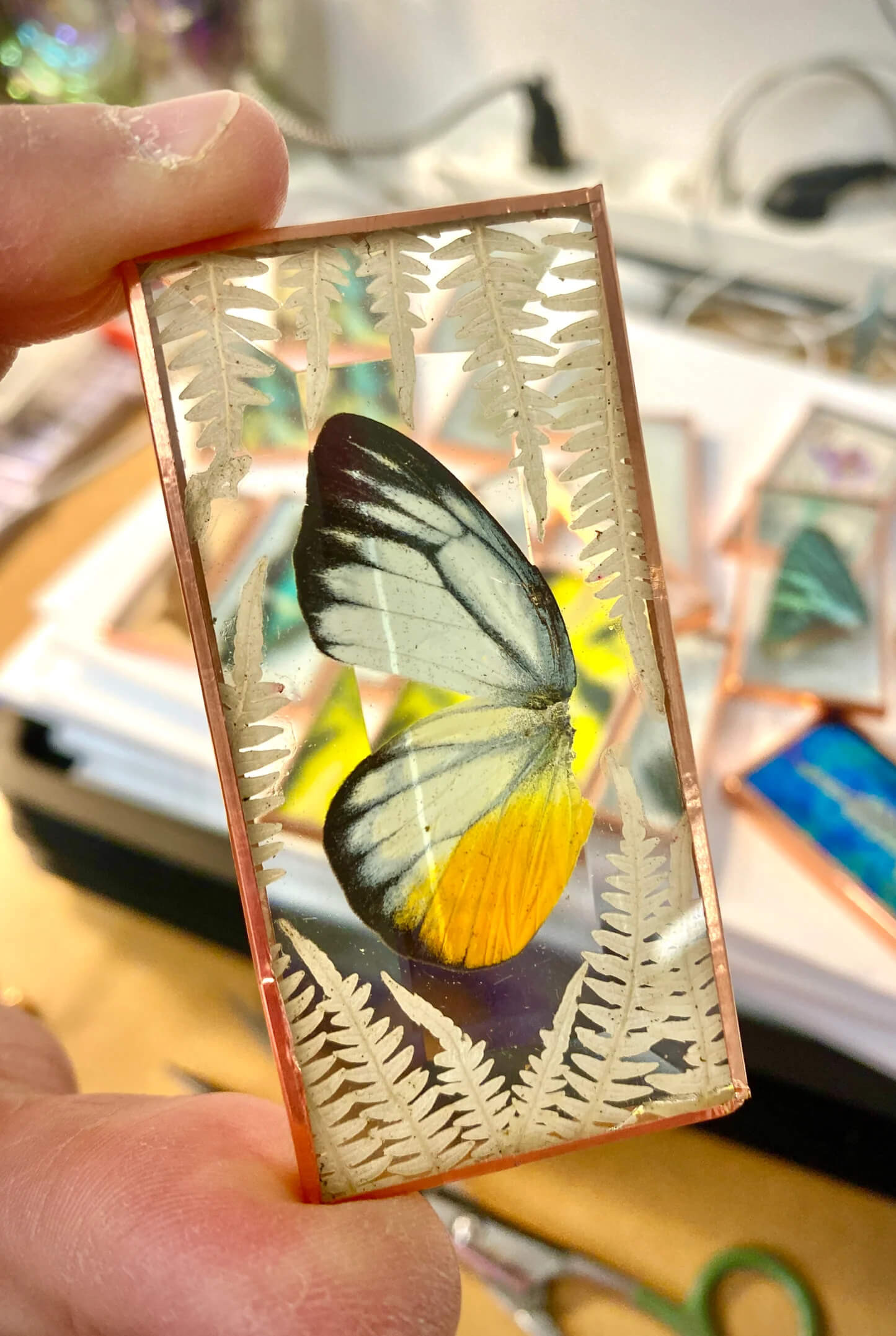 Workshop vlinders in glas-in-lood - Foto