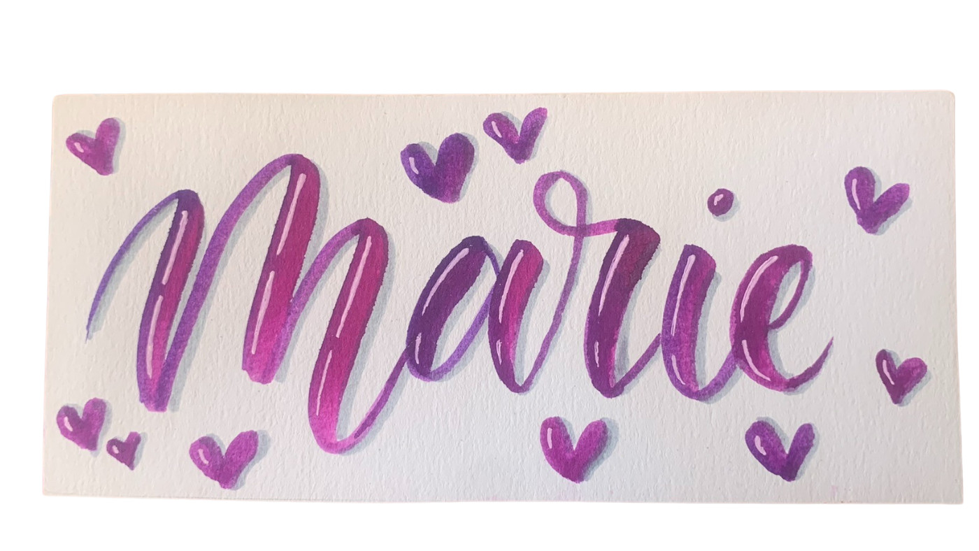 Brushletteren voor groepen - workshop - Foto