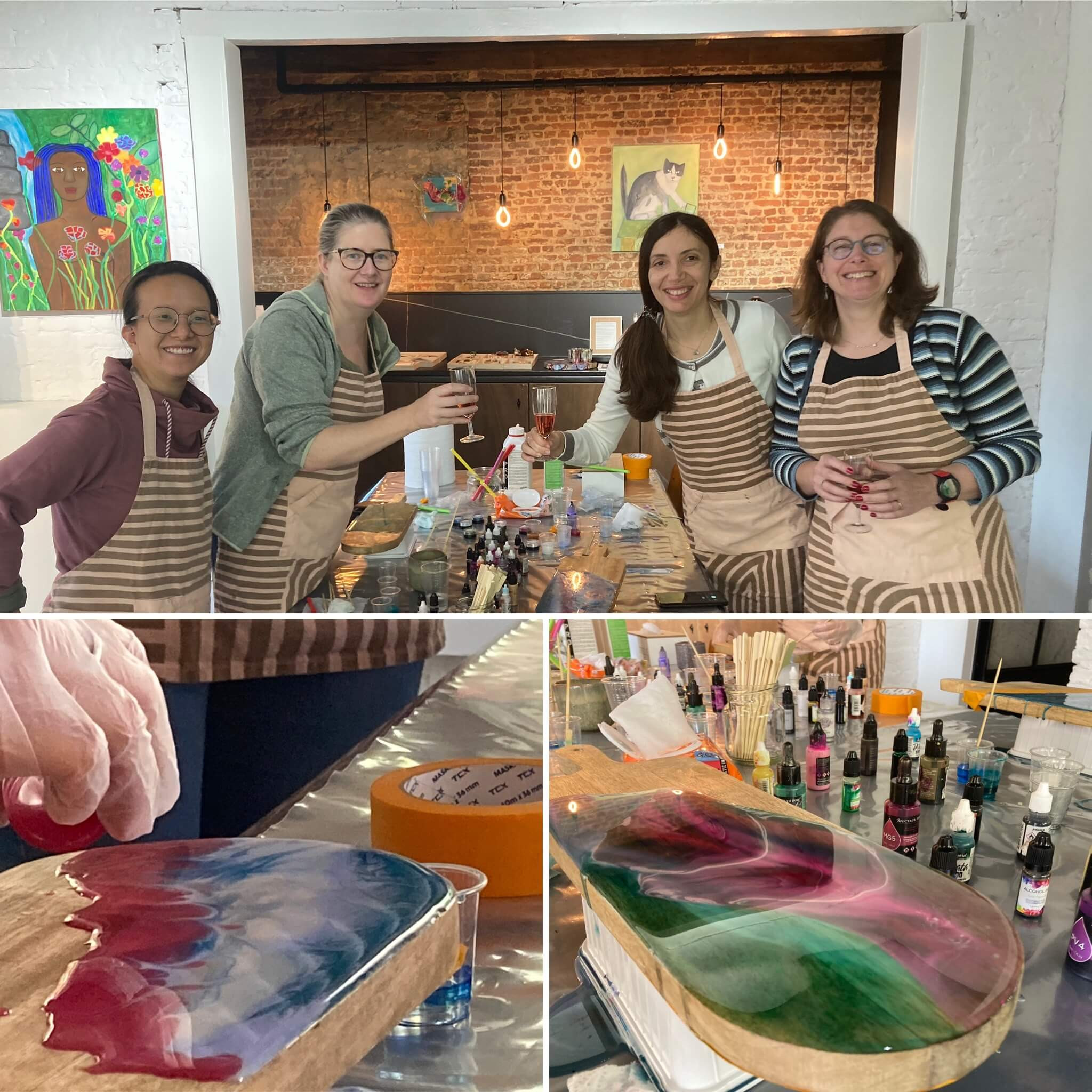 Workshop Aperotime en je eigen aperitief plank of dienblad in hars (resin) - Foto