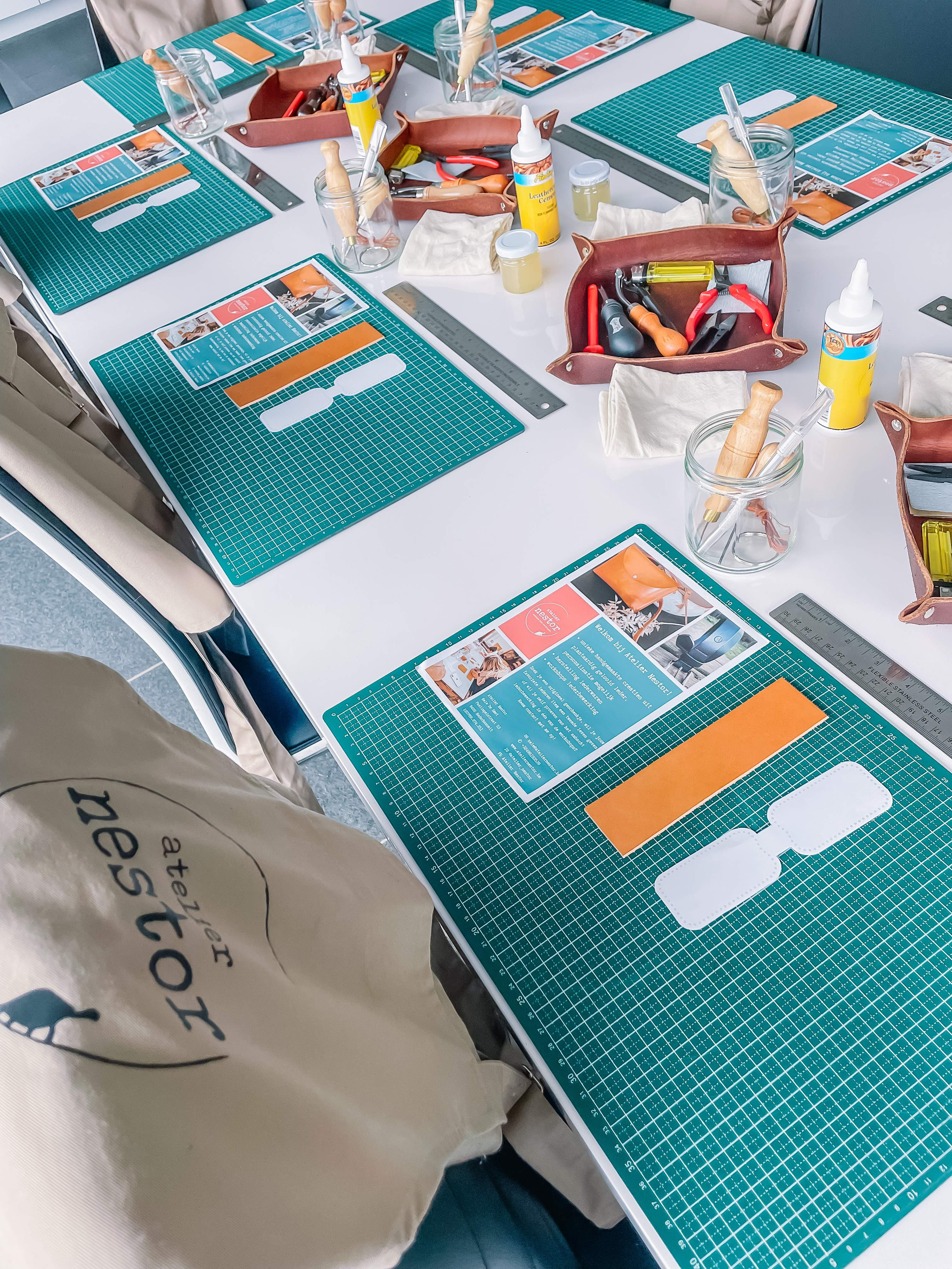 Workshop lederen sleutelhanger - Foto