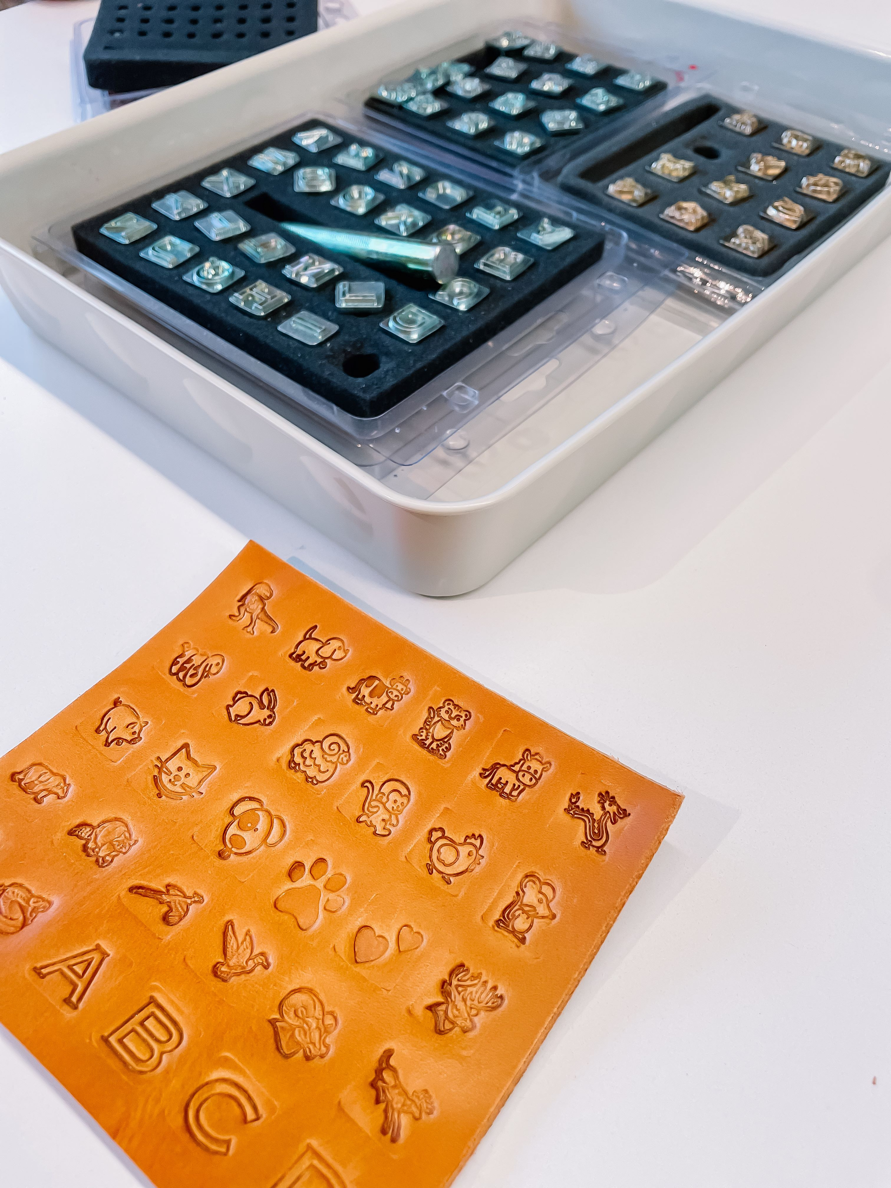 Workshop lederen sleutelhanger - Foto