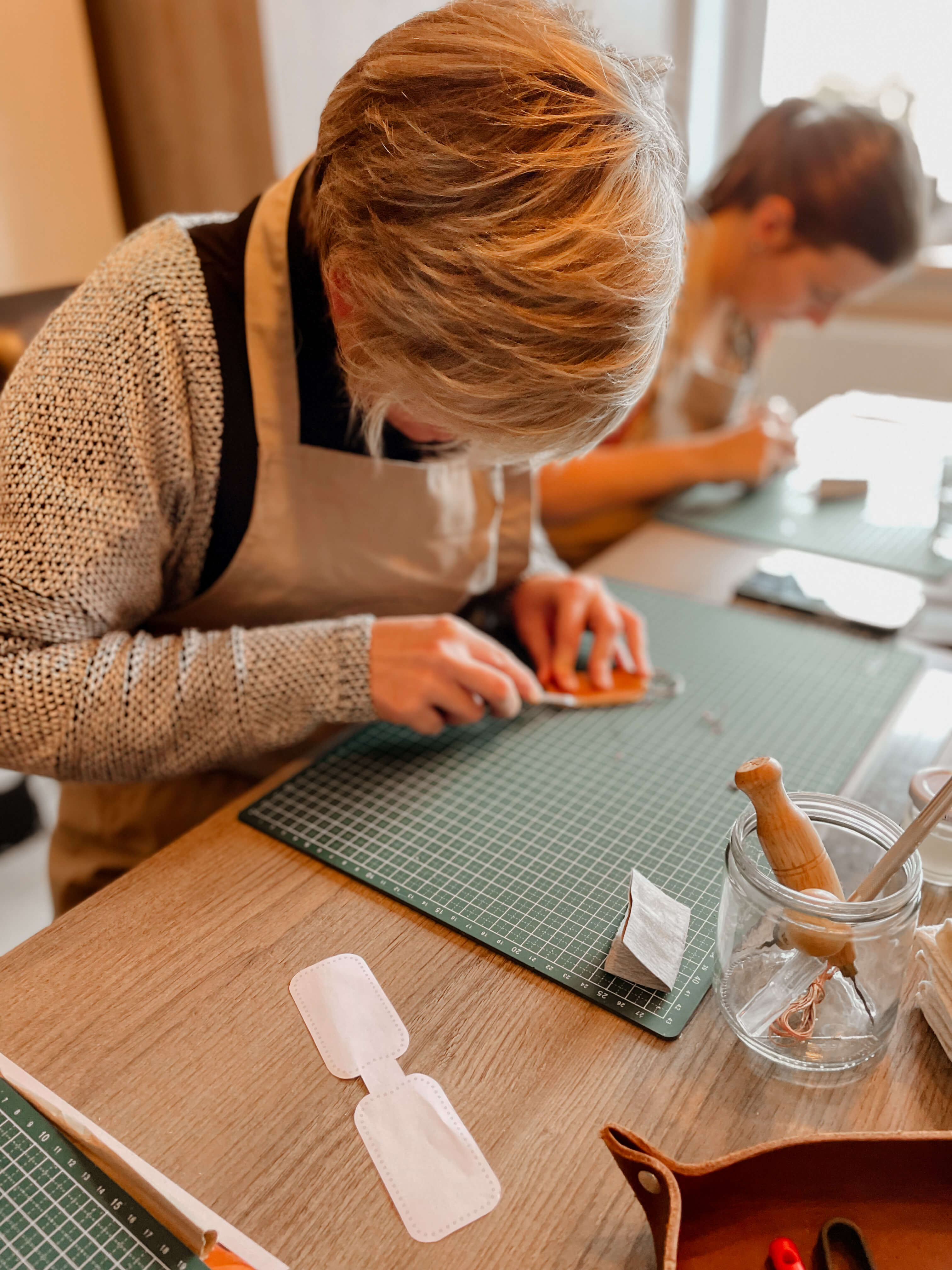 Workshop lederen sleutelhanger - Foto