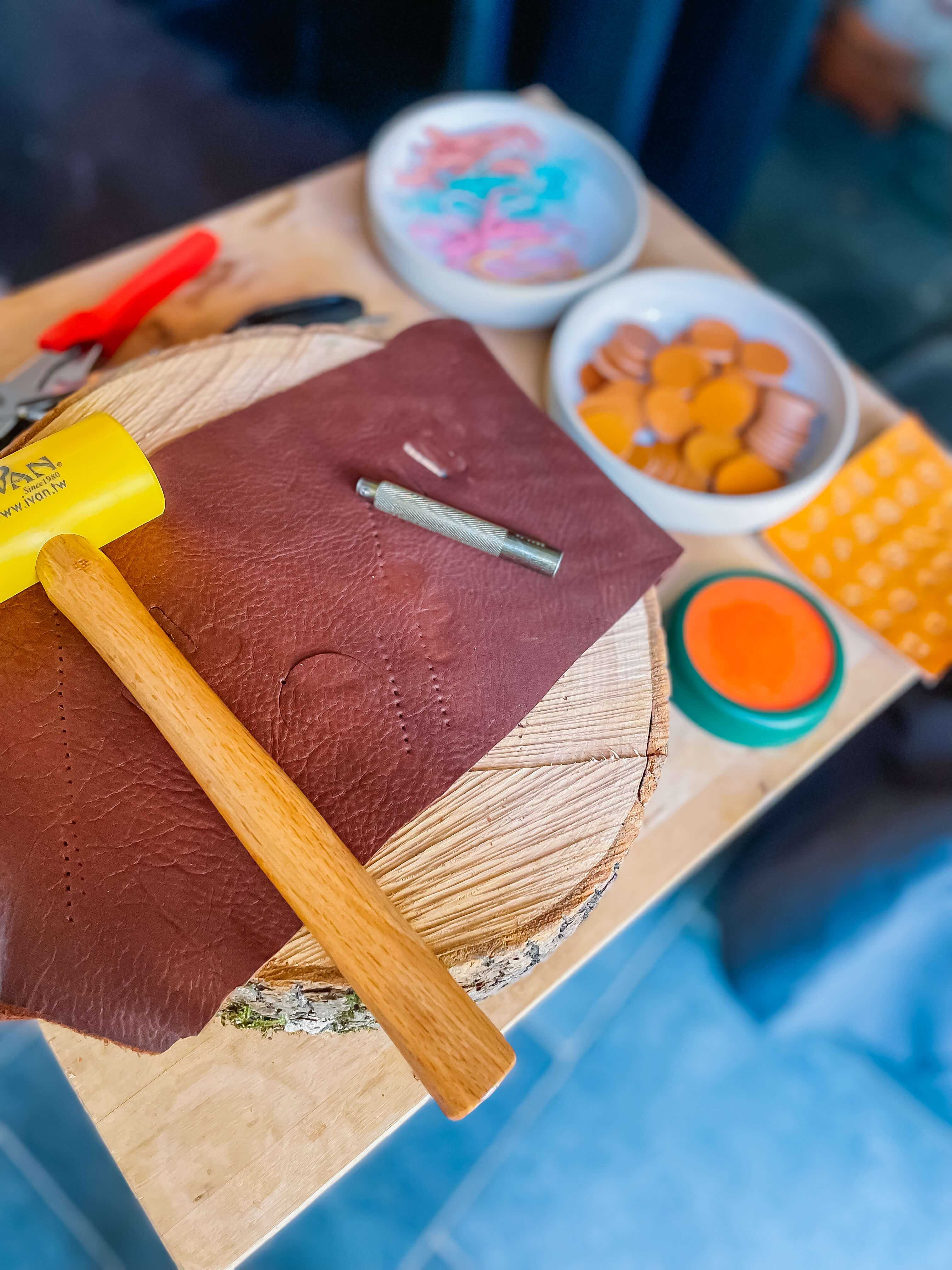 Workshop Creatief met leer - Foto