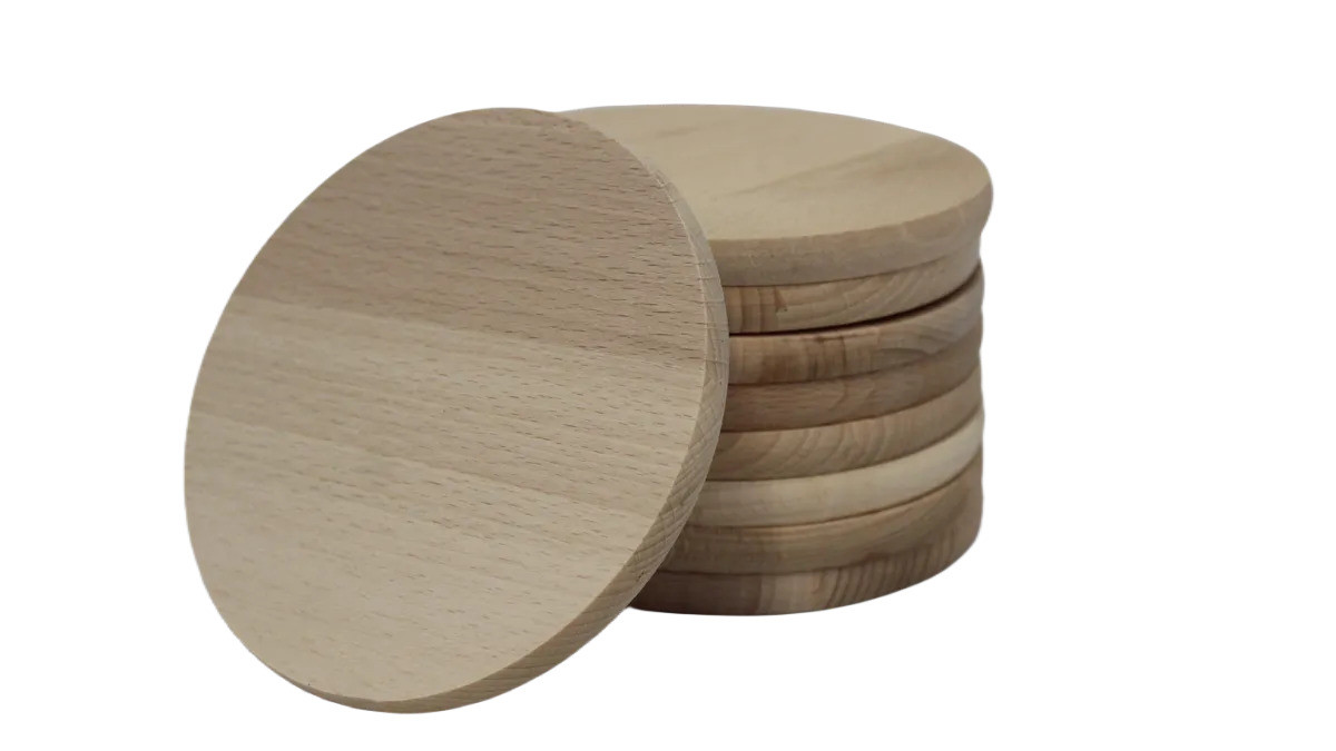 DIY pakket houtbranden / pyrografie ronde onderzetters - Foto