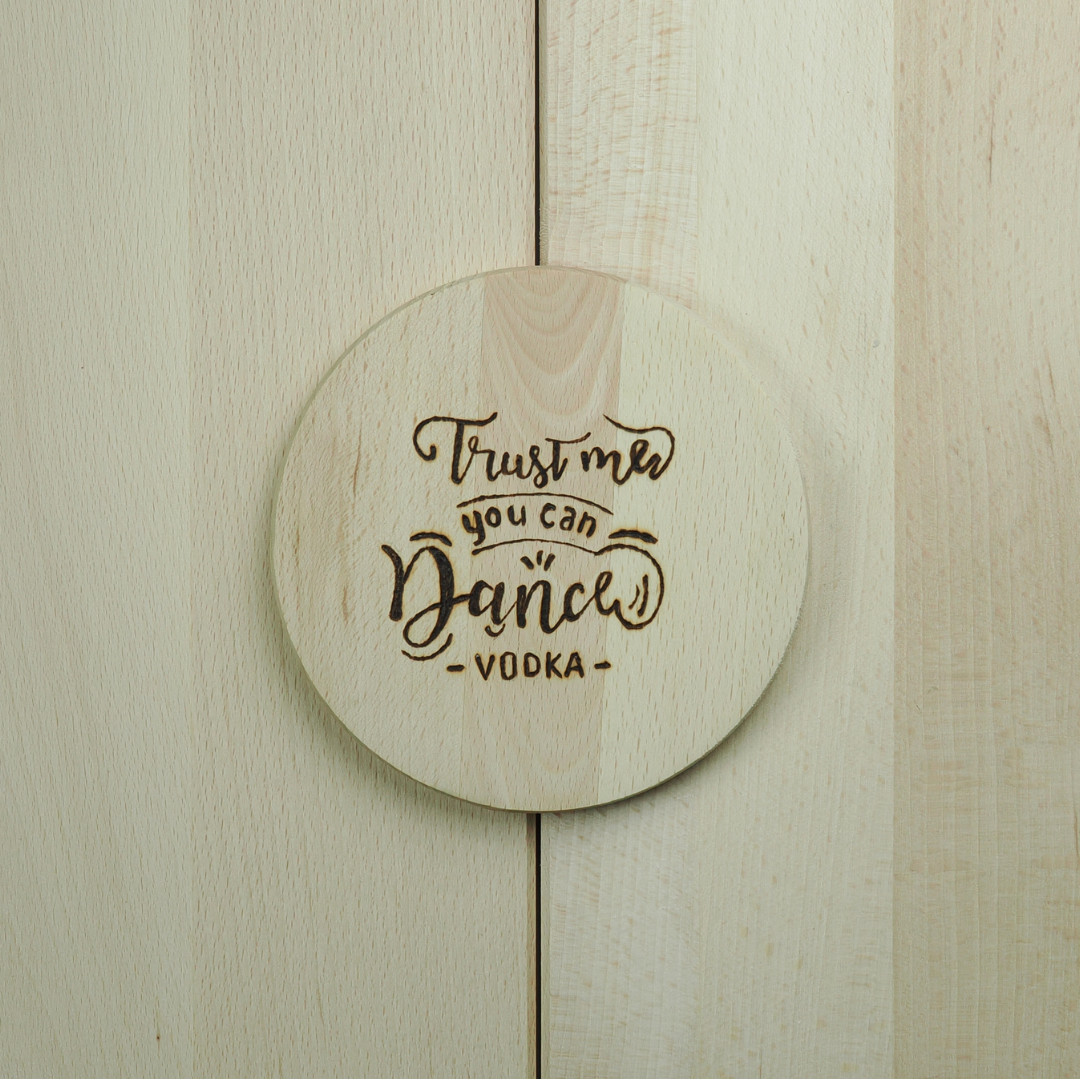 DIY pakket houtbranden / pyrografie ronde onderzetters - Foto