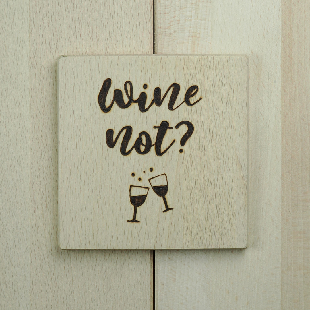 DIY pakket houtbranden / pyrografie ronde onderzetters - Foto