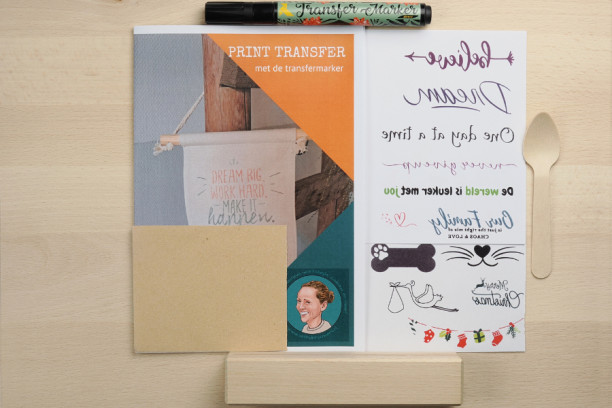 DIY pakket laserprint transfer fotoblok 15 cm