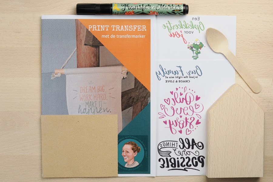DIY pakket laserprint transfer fotoblok huis - Foto