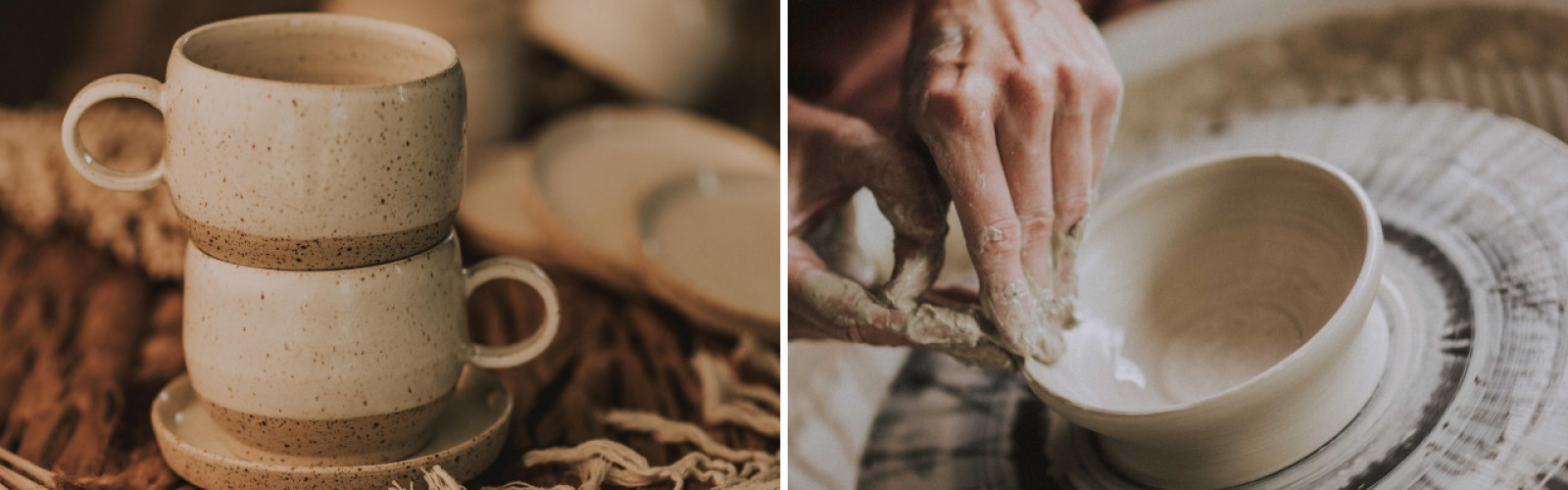 Workshop pottenbakken in Sint-Pieters-Leeuw, Vlaams-Brabant aan de draaischijf