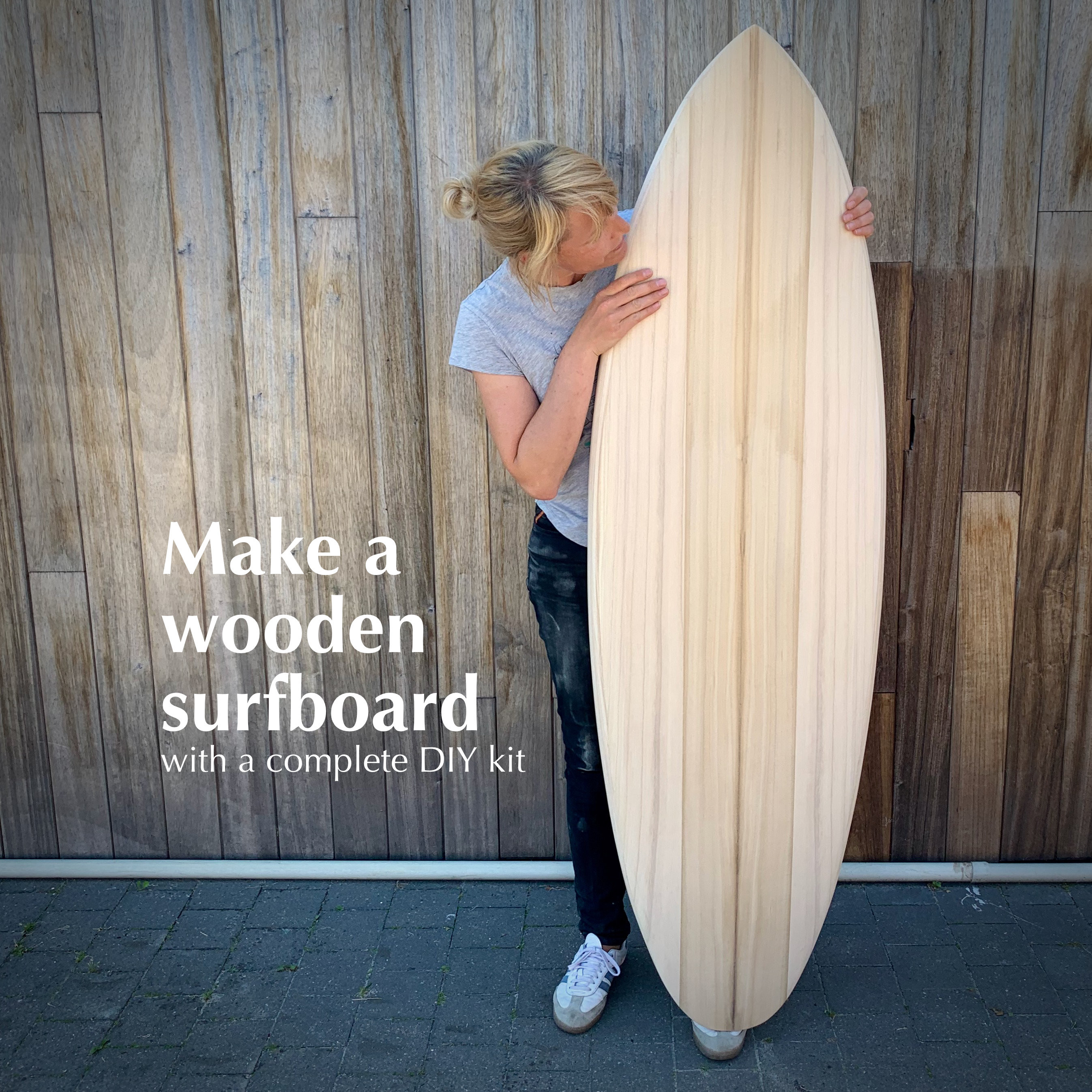 DIY pakket: Maak je eigen houten surfboard - Foto