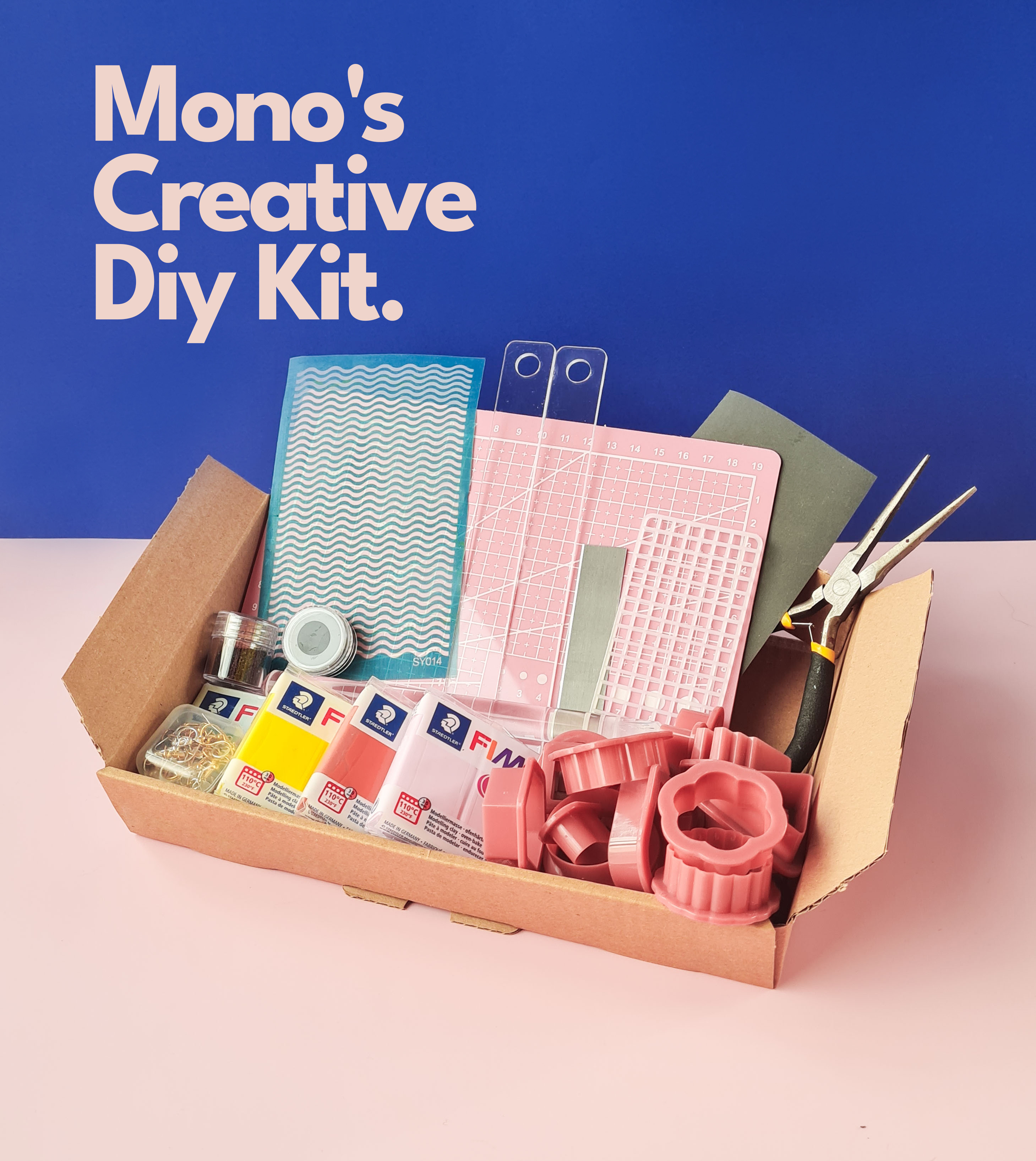 DIY KIT polymeer klei oorbellen - Foto