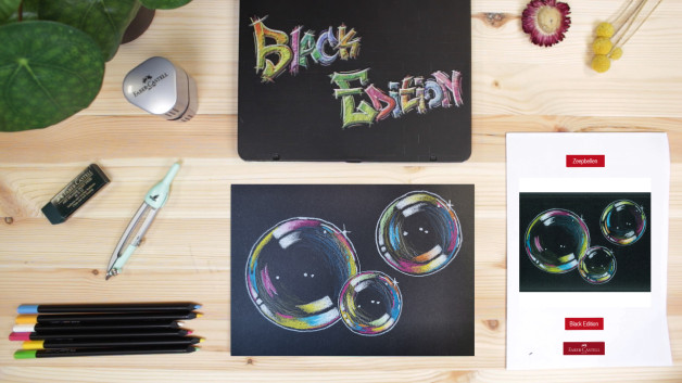 DIY - Workshop Zeepbel tekenen met Faber-Castell Black Edition