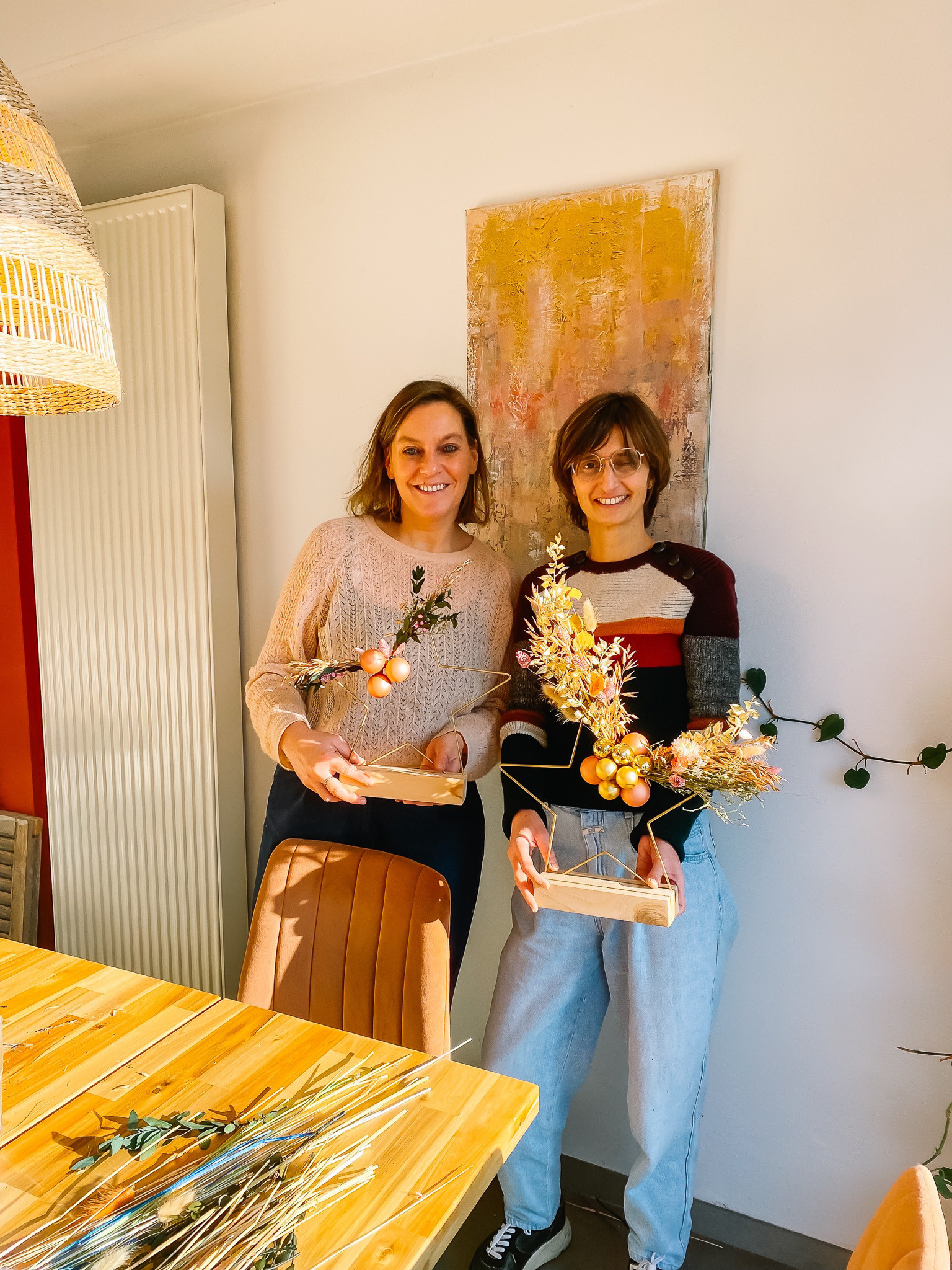 Workshop florale kerstversiering met droogbloemen - Foto
