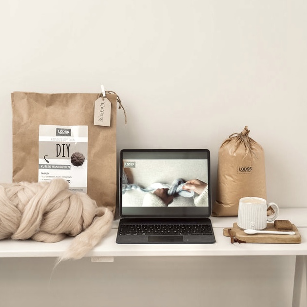 DIY pakket kussen handbreien