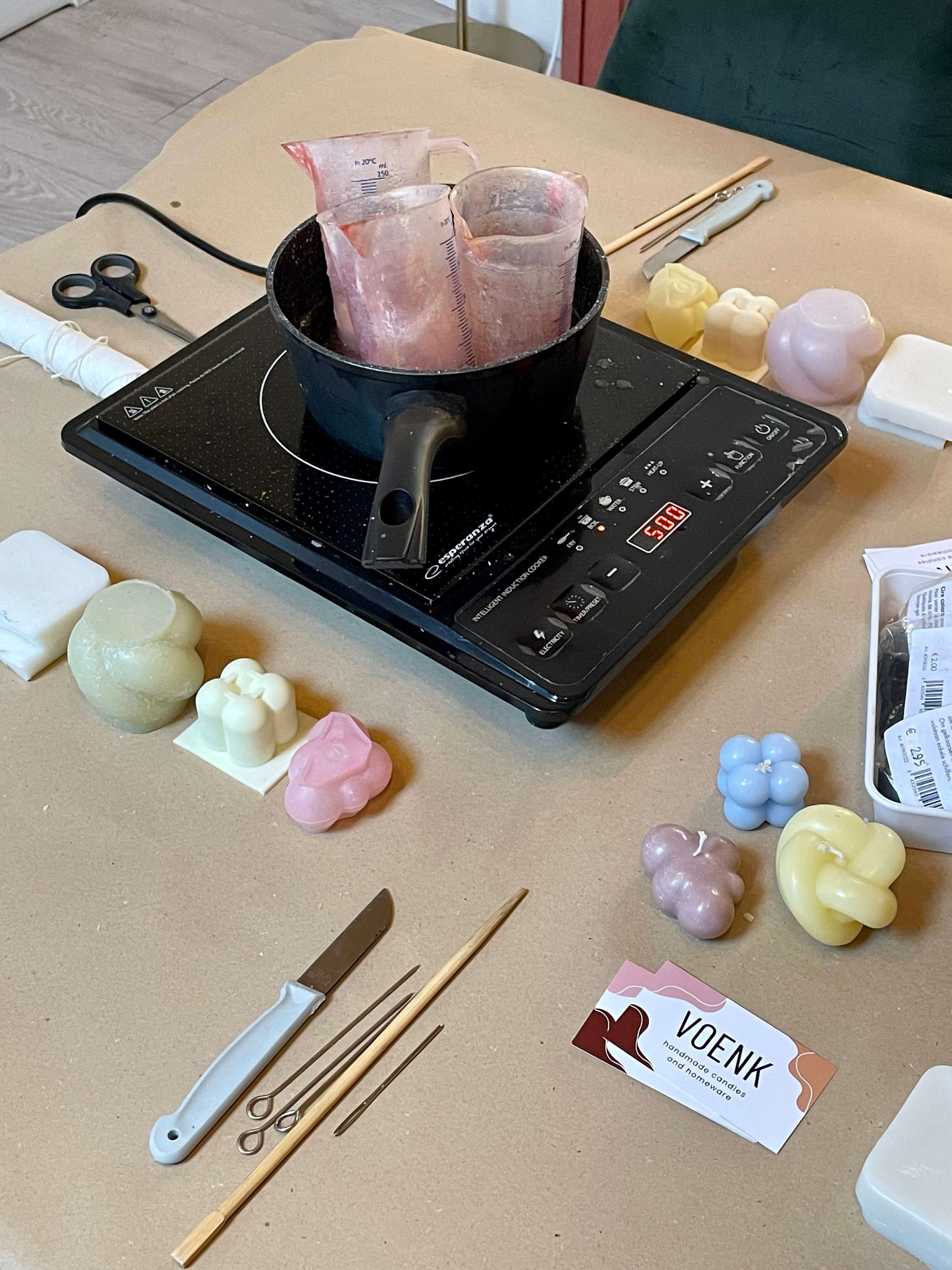 workshop kaarsen maken (privé) - Foto