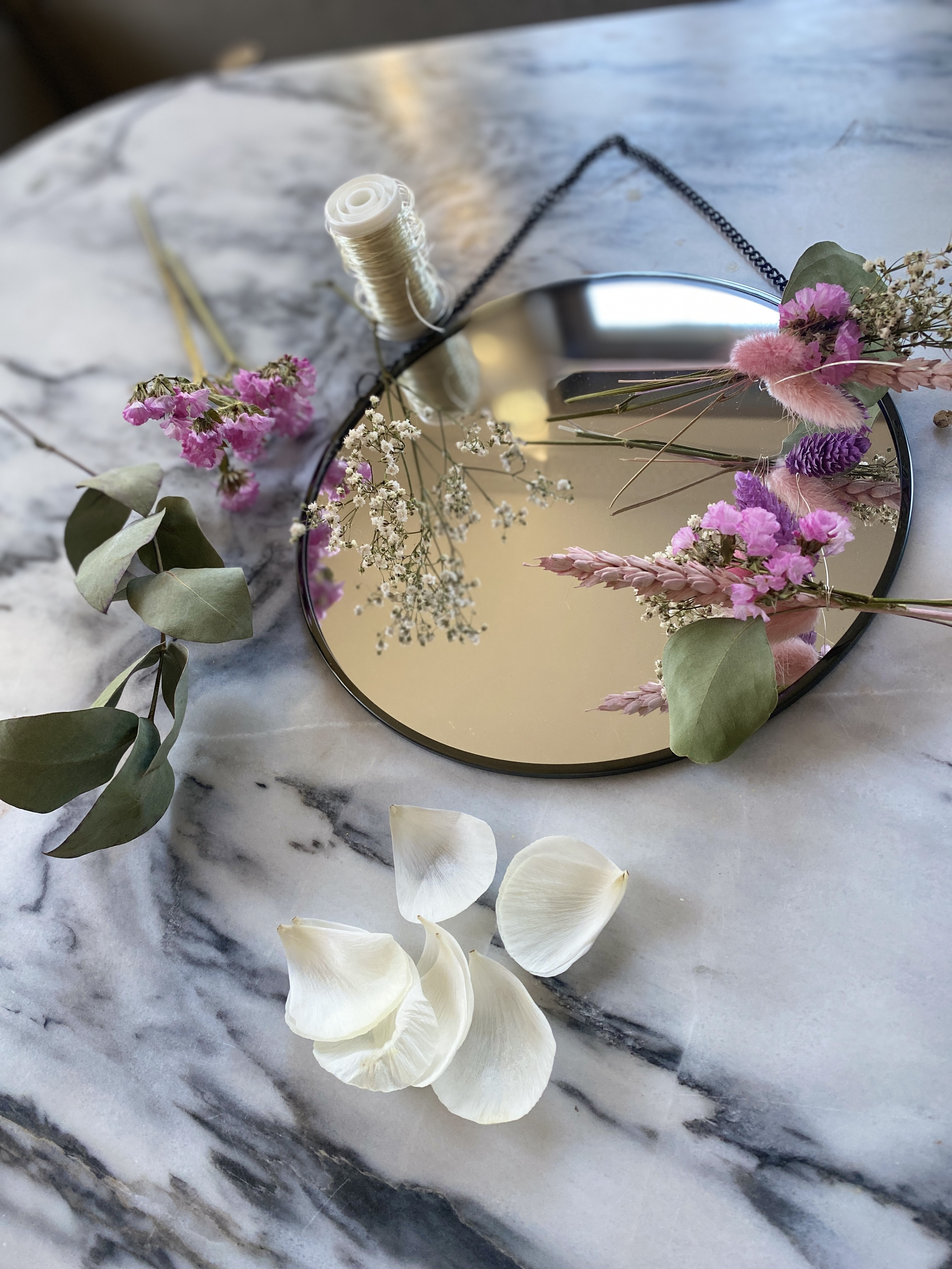 Droogbloemen spiegel Workshop - Foto