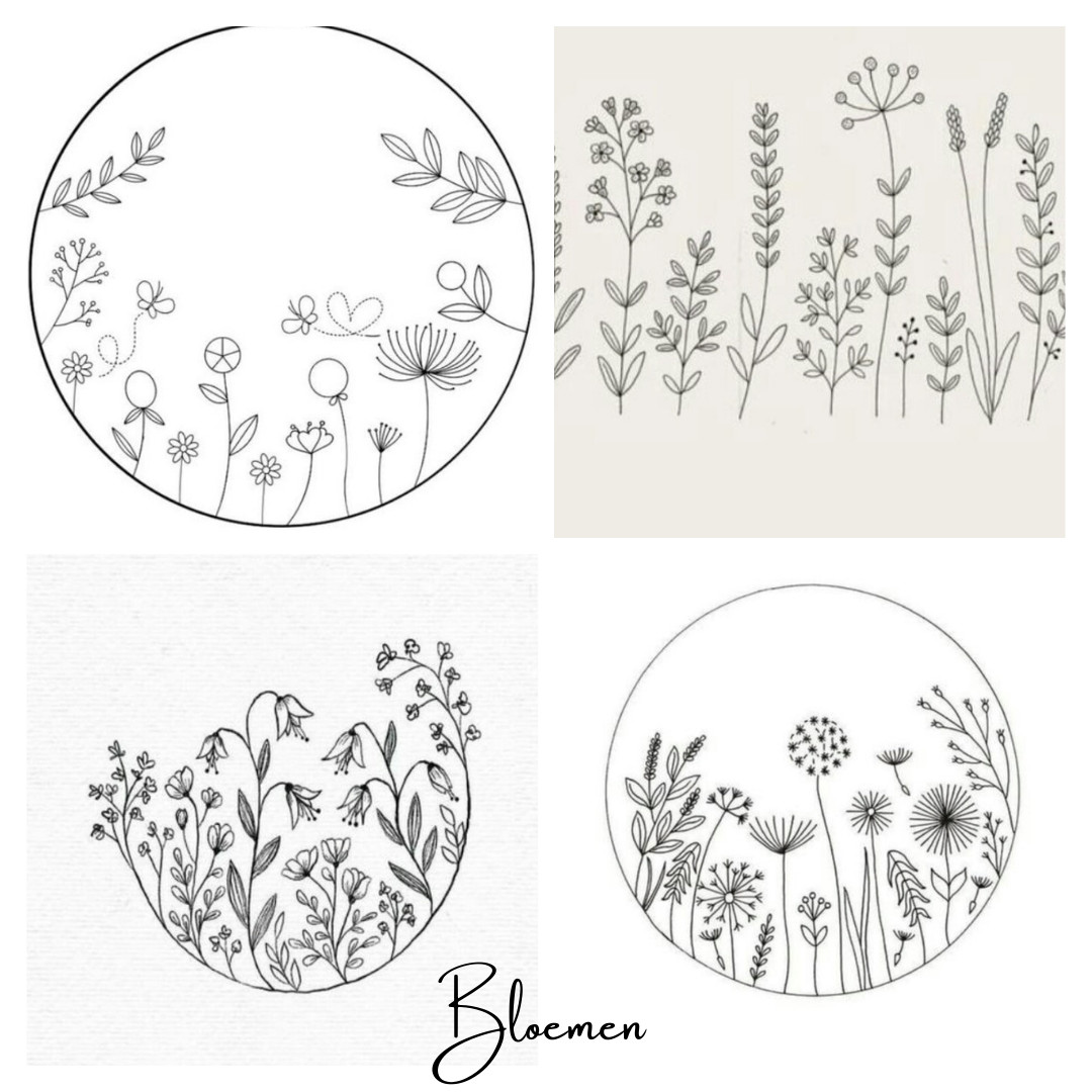 Stitch & Frame: Creëer je eigen borduurkunst in houten ringen - DIY kit - Foto