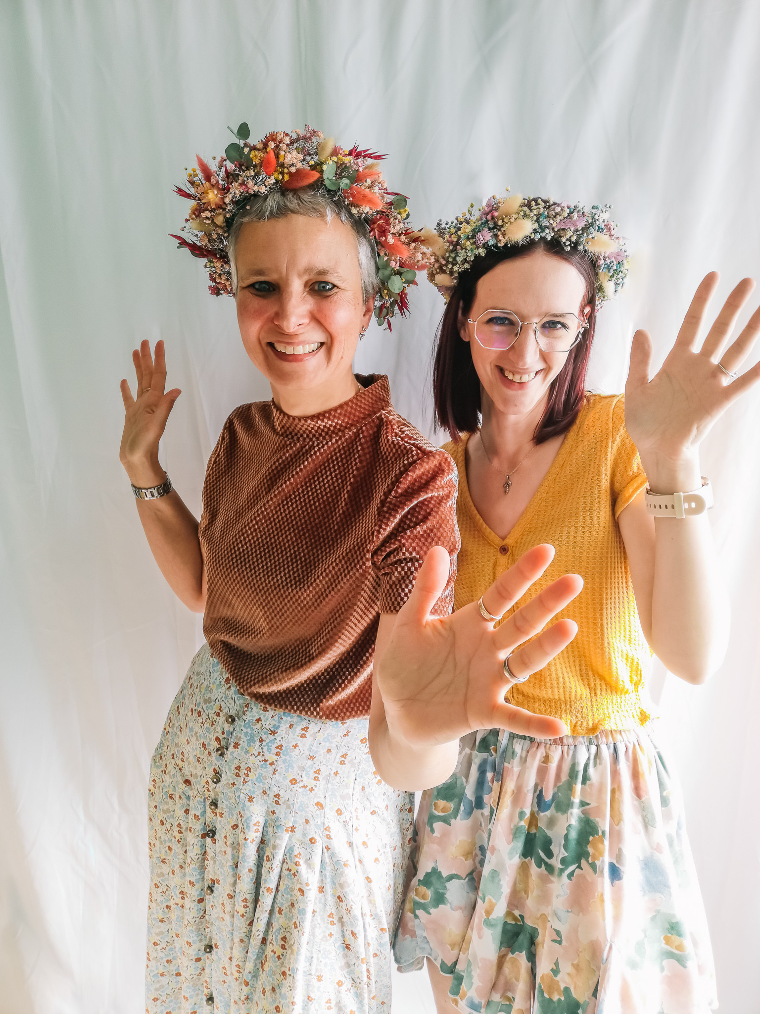 Mama-dochter DIY pakket droogbloemenkroontjes - Foto