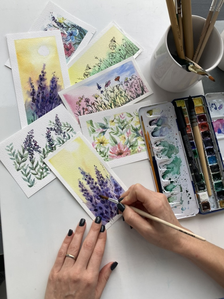 Aquarelworkshop: Kleuren van de Provence 🪻🪻🪻 - Foto