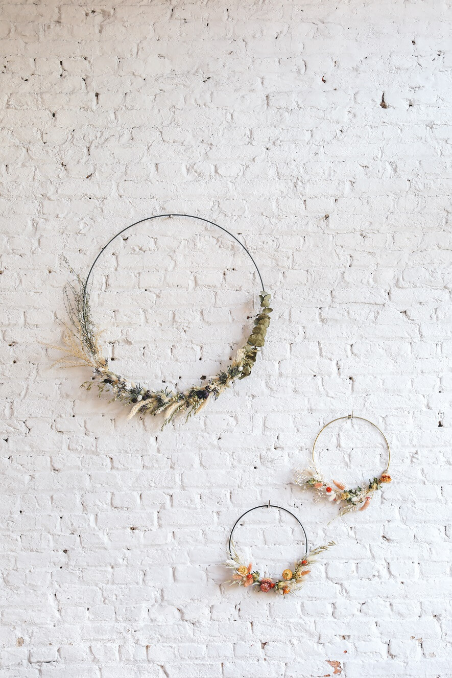 Workshop Droogbloemenkrans  (privé groep) - Foto