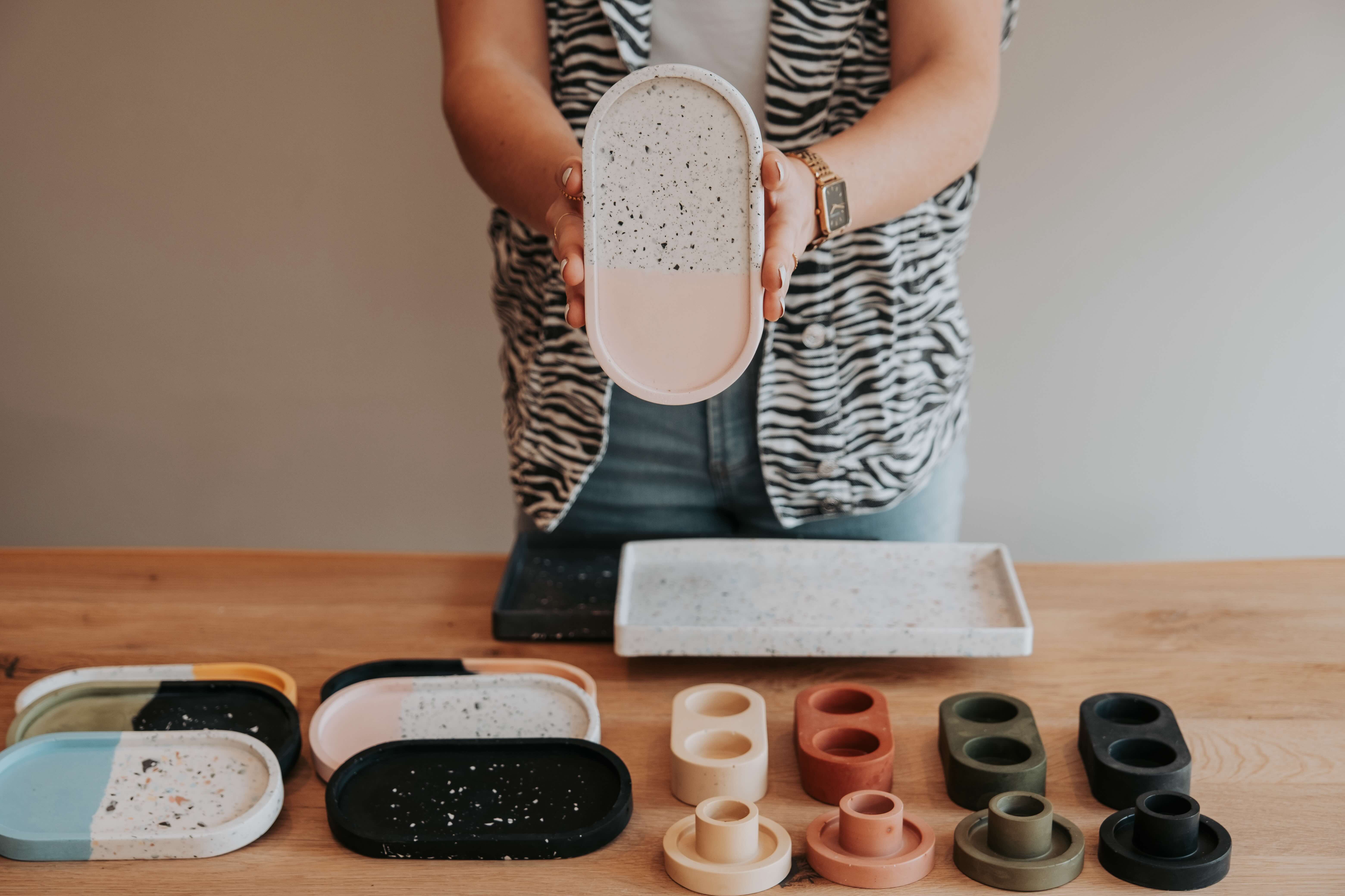 Creatief met jesmonite workshop voor bedrijven - Foto