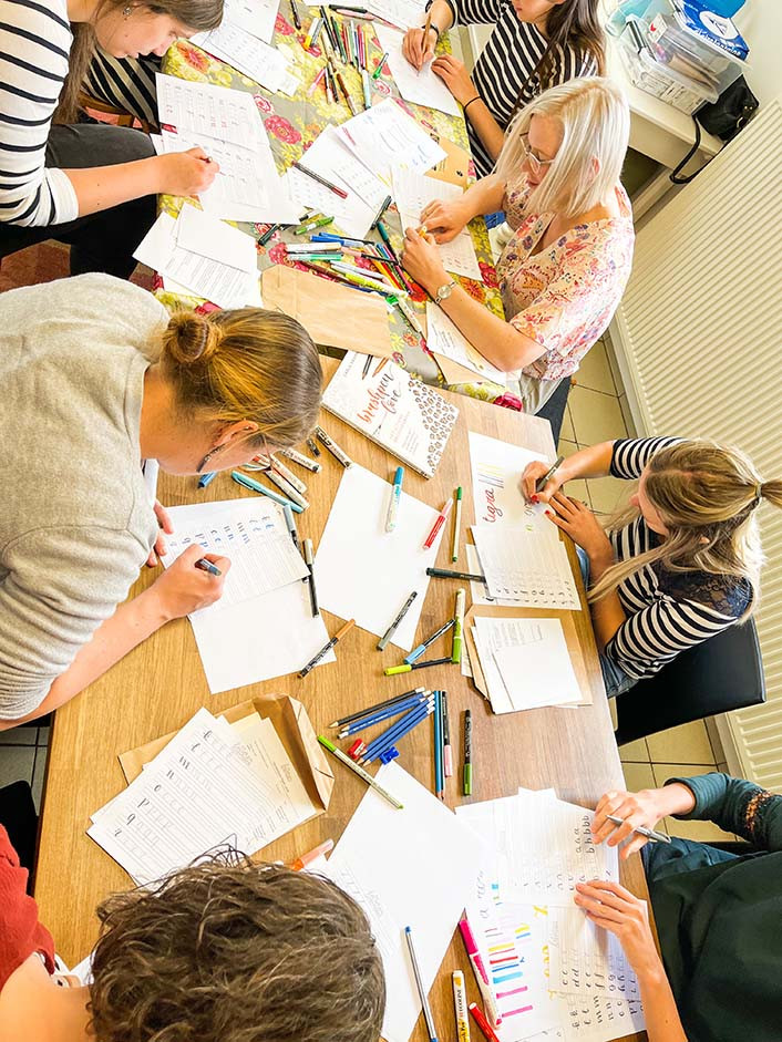 Workshop handletteren voor bedrijven - Foto