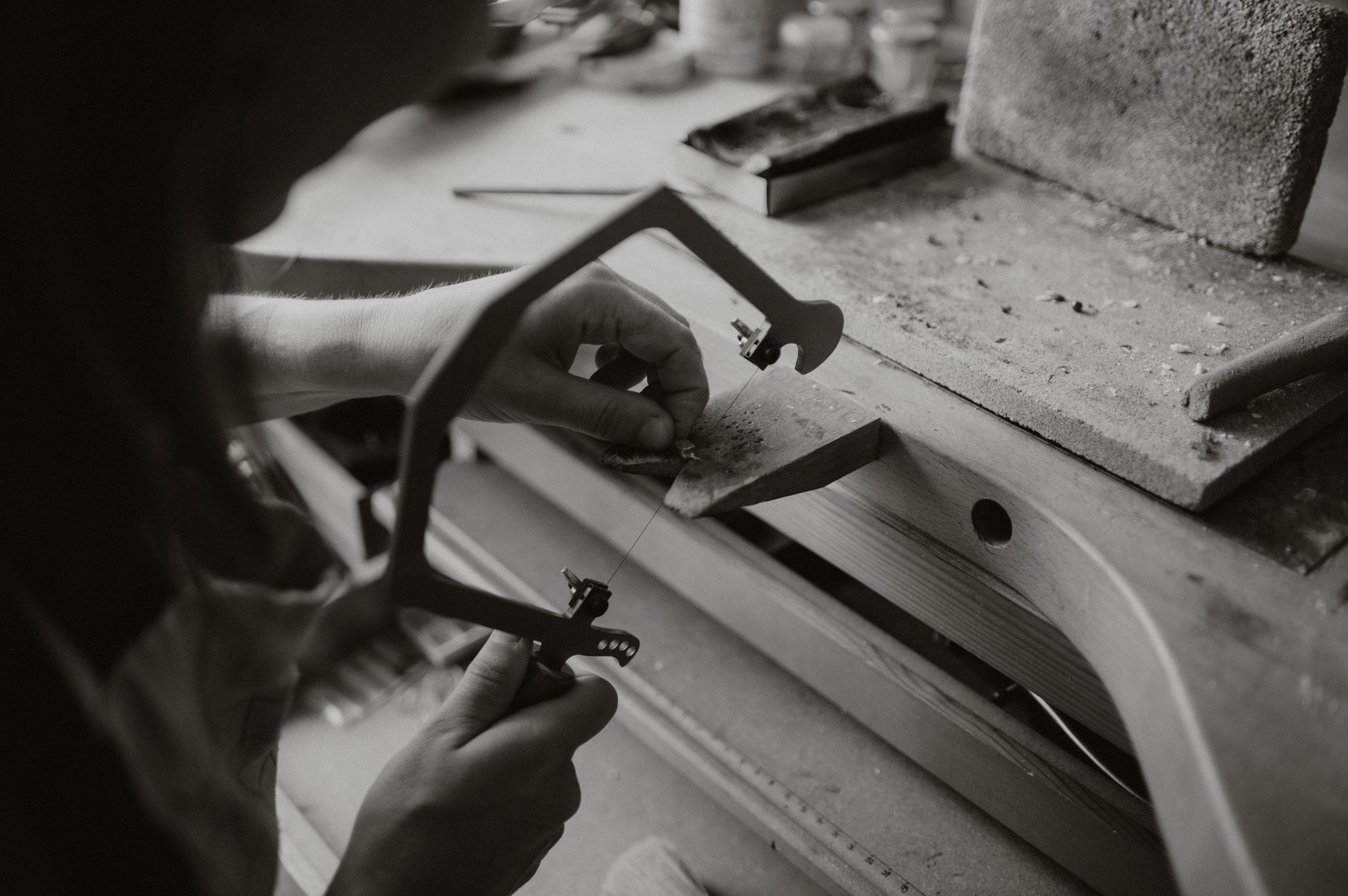 Oorhangers van zilver met edelsteen - Workshop