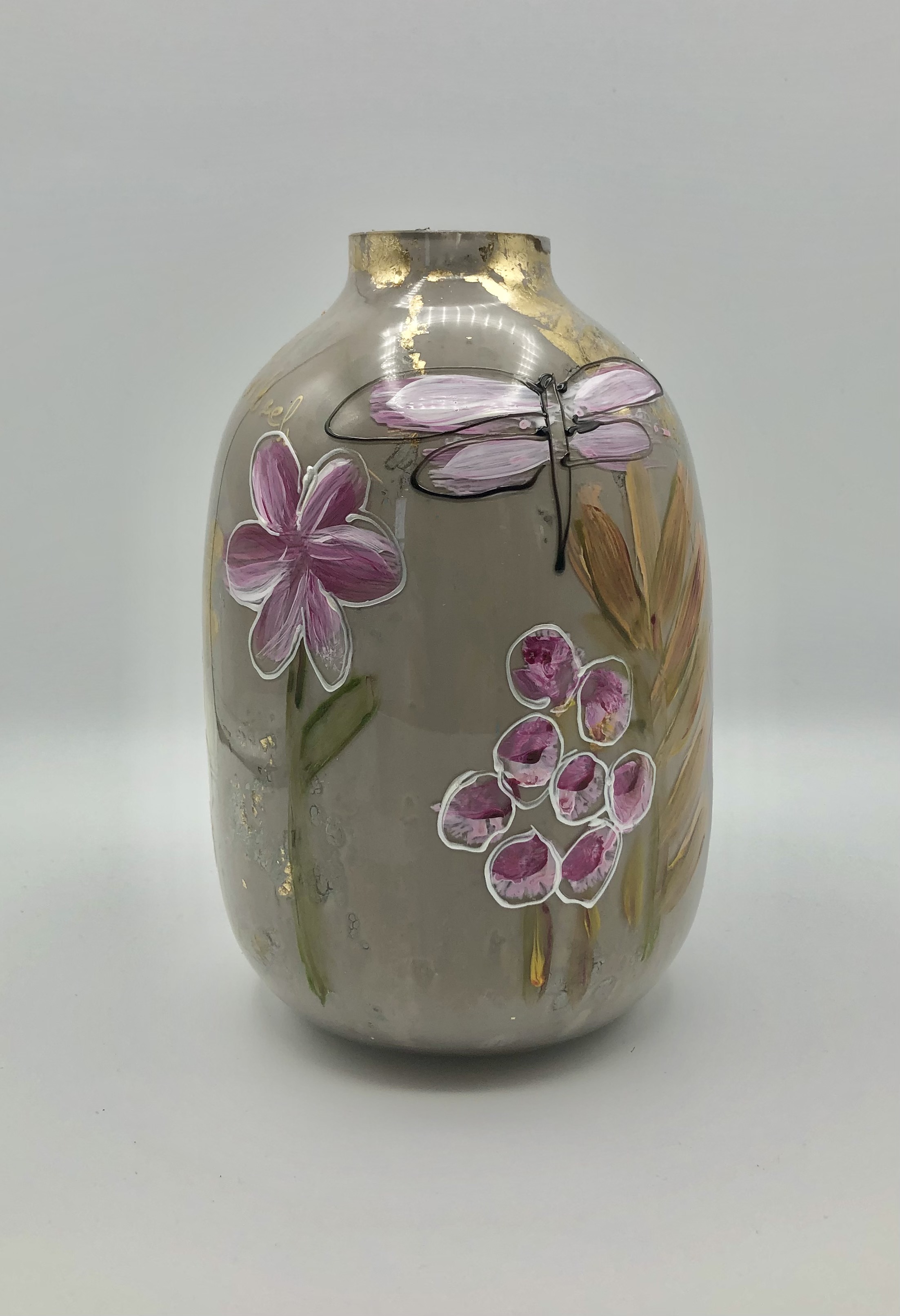 Creatieve workshop klein glazen vaasje beschilderen - Foto